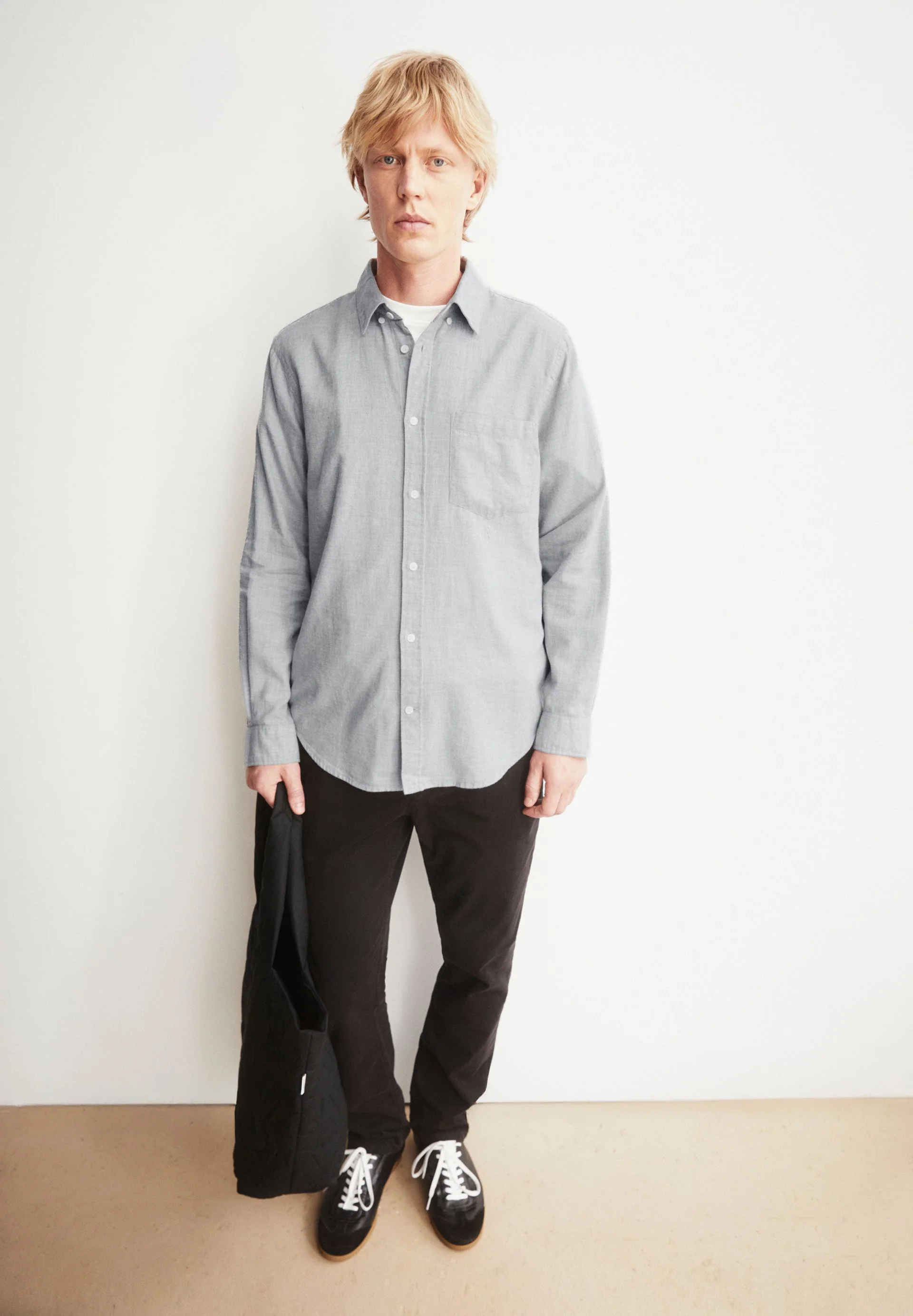 ARAAMO FLANELLHEMD | silver melange - Image 4