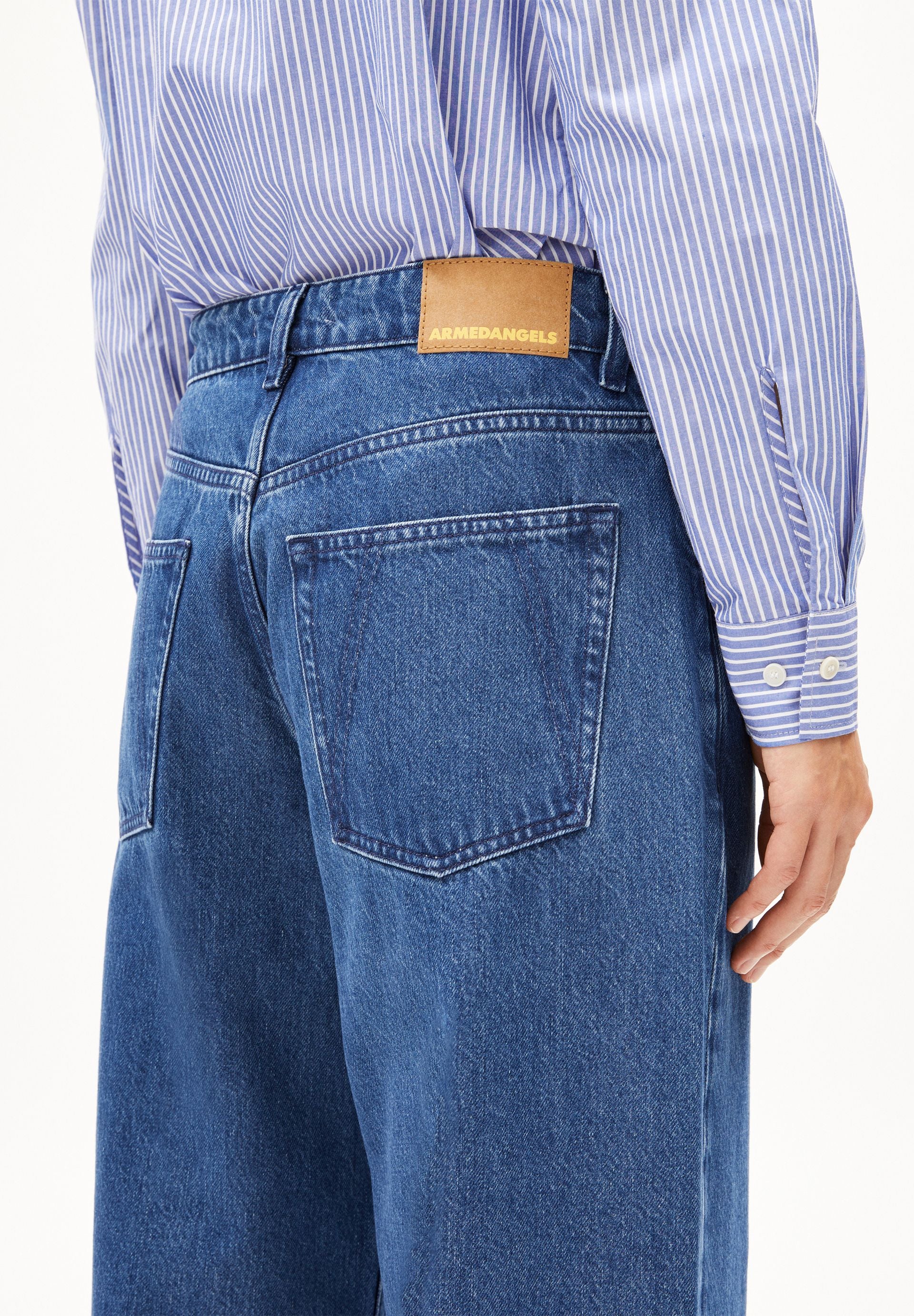 ASTRAEAAS MID WAIST WIDE JEANS | hummingbird - Image 3