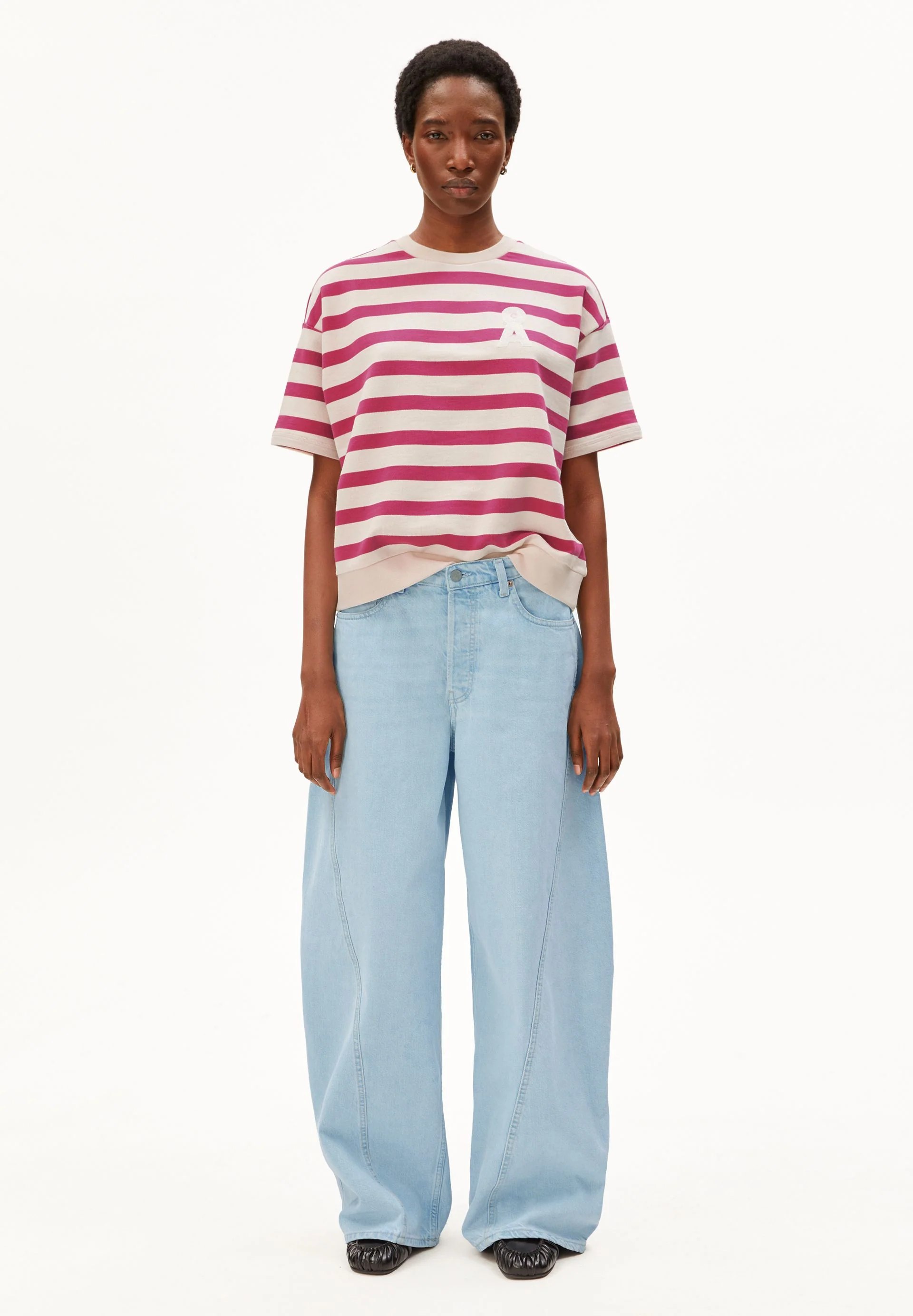 BAMIKAA GESTREIFTES SWEATSHIRT | undyed-very berry - Image 5