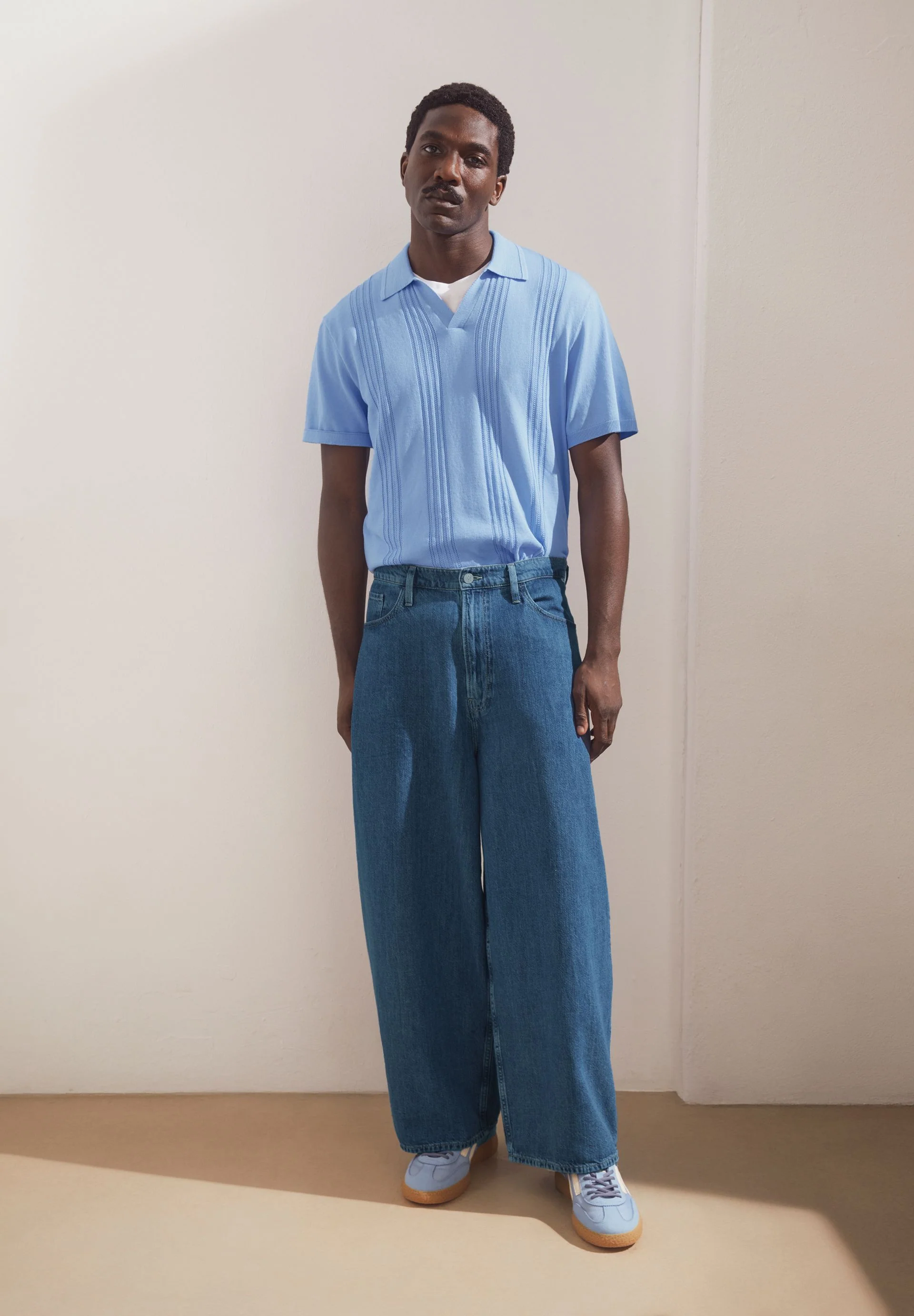 BAUMWOLL-STRICKPOLOSHIRT | wedgwood - Image 4