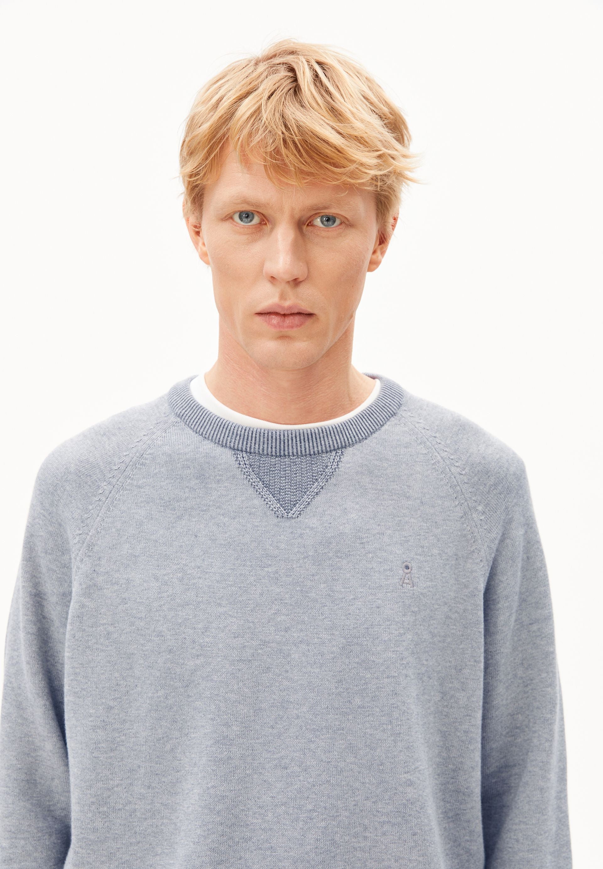 BAUMWOLL-STRICKPULLOVER | silver melange-mid silver melange - Image 3