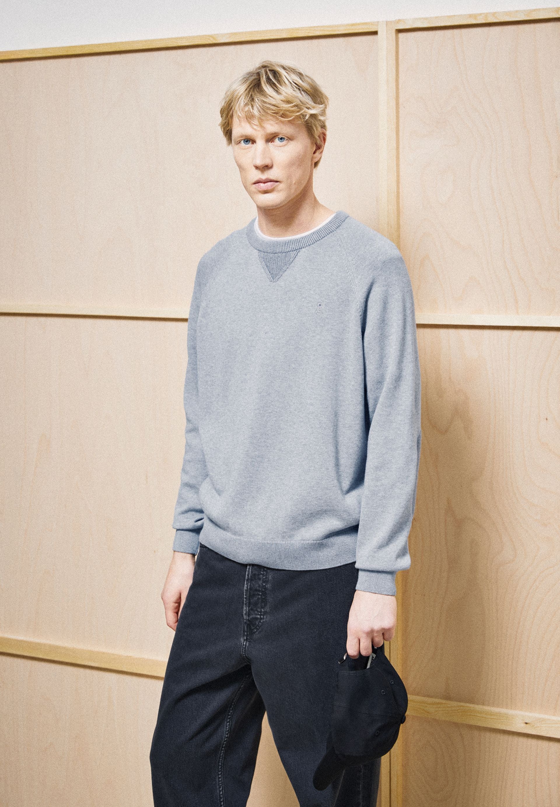 BAUMWOLL-STRICKPULLOVER | silver melange-mid silver melange - Image 4