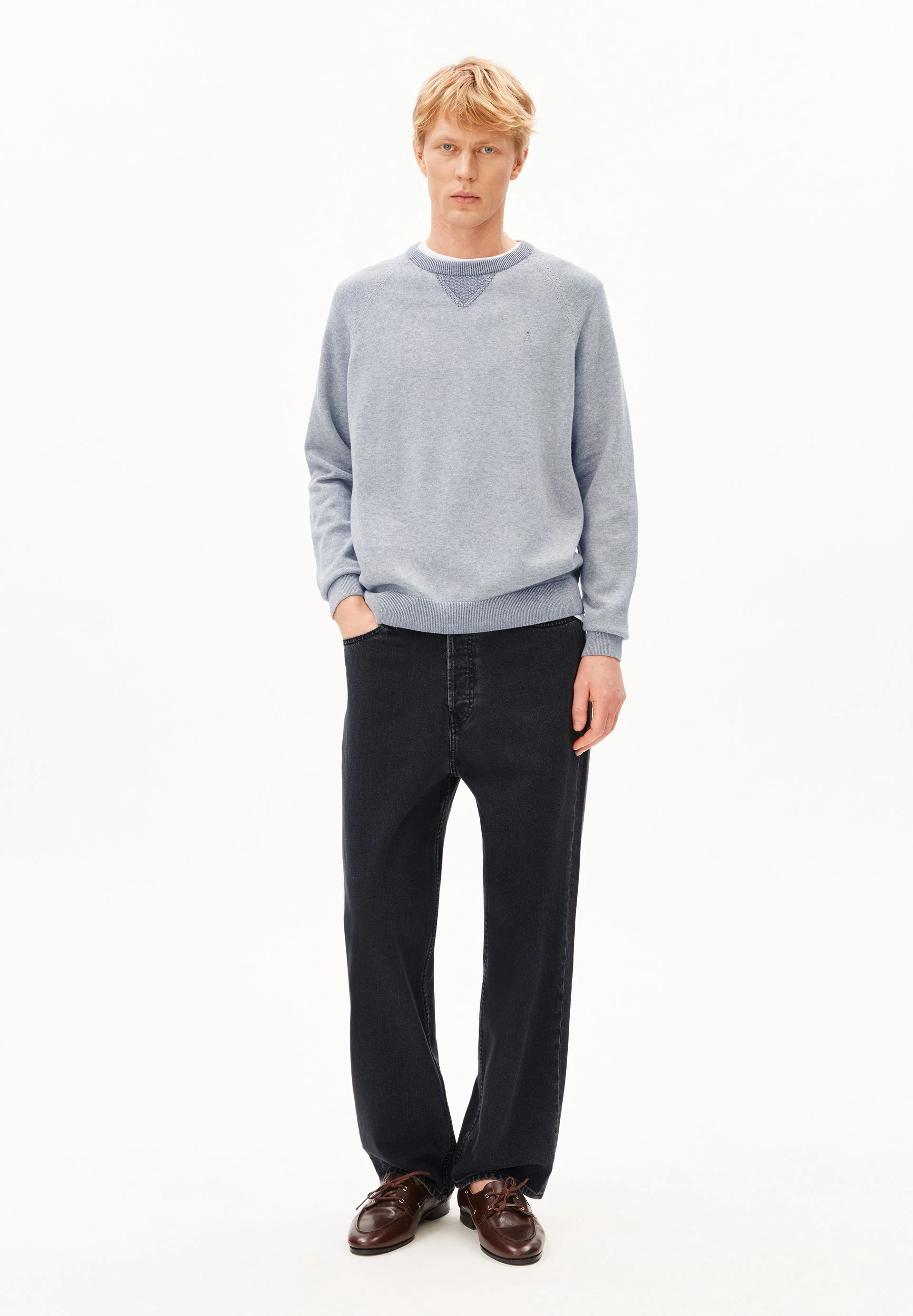 BAUMWOLL-STRICKPULLOVER | silver melange-mid silver melange - Image 5