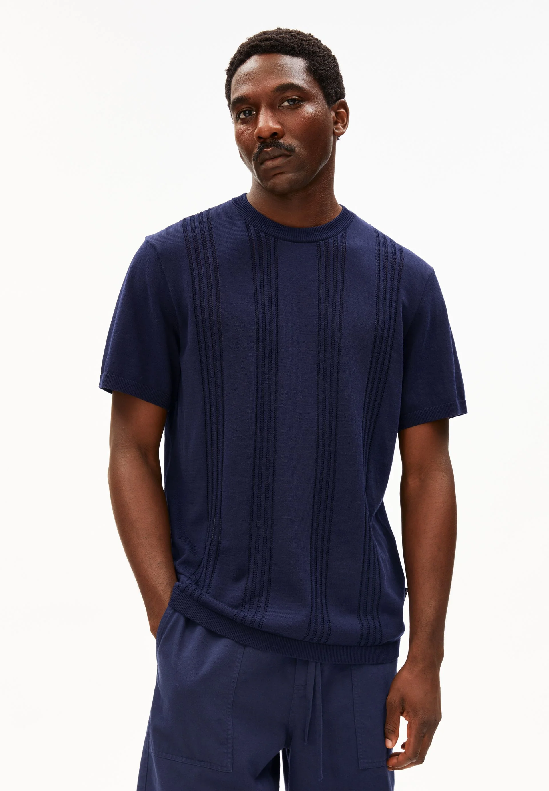 BAUMWOLL-STRICKSHIRT