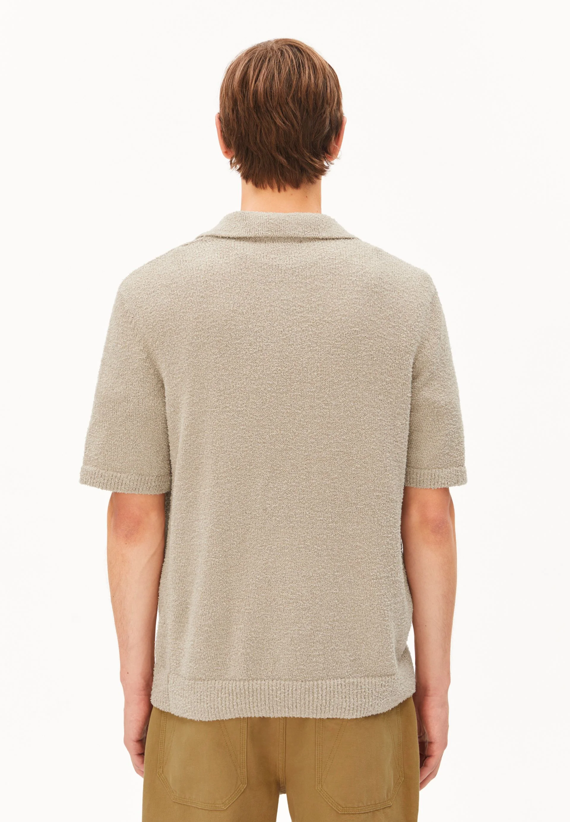 BOUCLE STRICKPOLOSHIRT | sandstone - Image 2