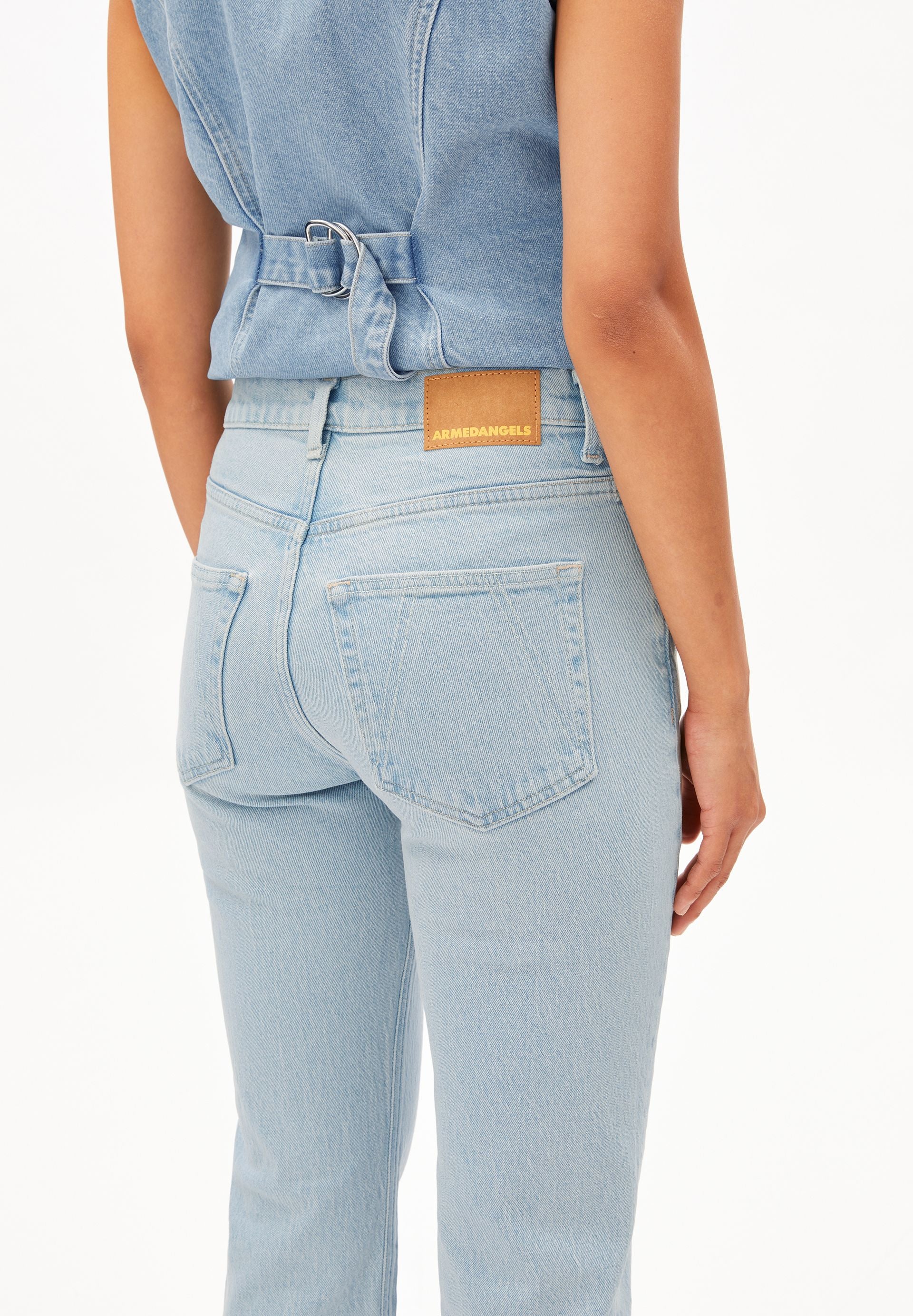 CARENAA MID WAIST STRAIGHT JEANS | glacier - Image 3