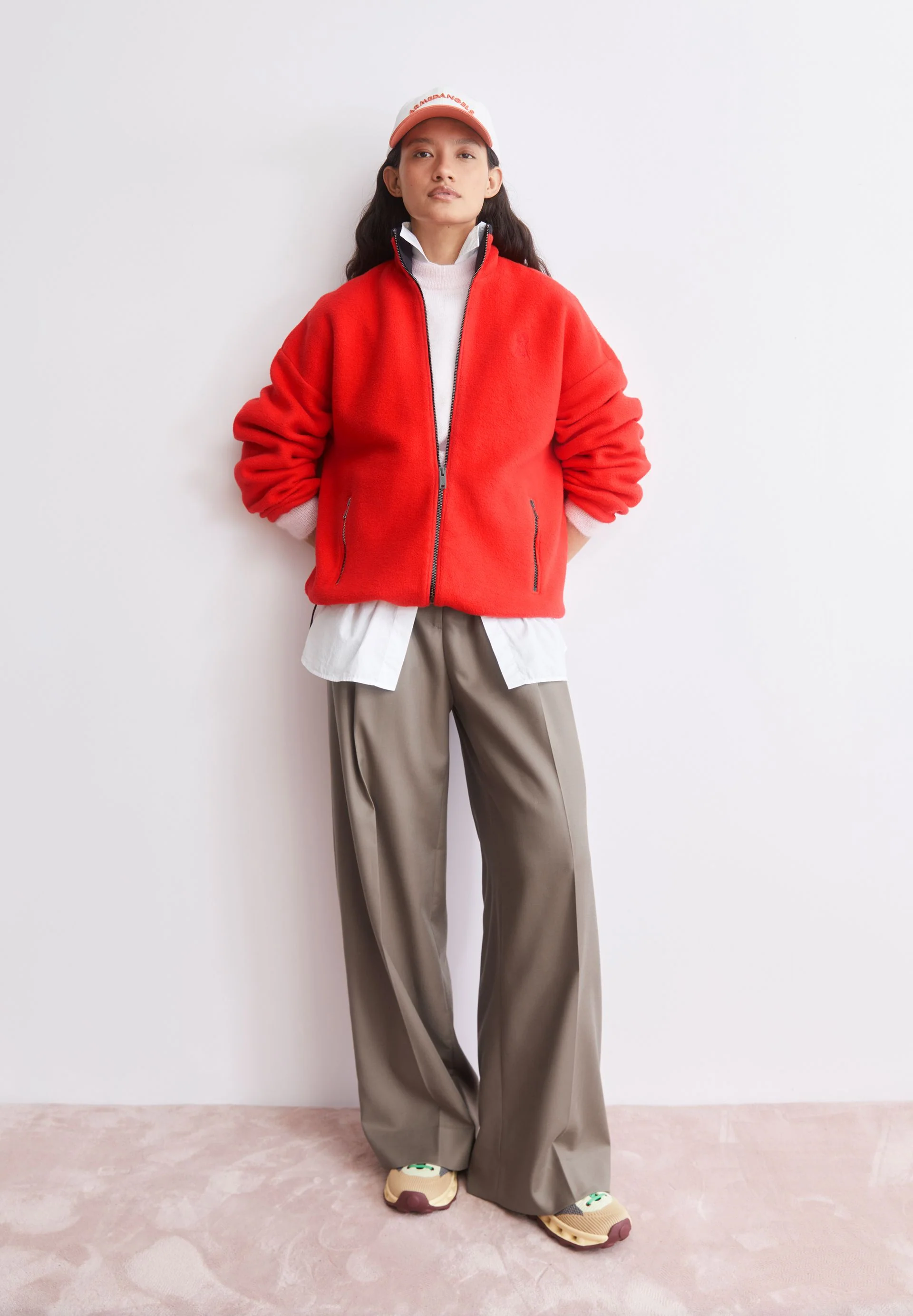 BAUMWOLL-FLEECEJACKE | mars red - Image 4