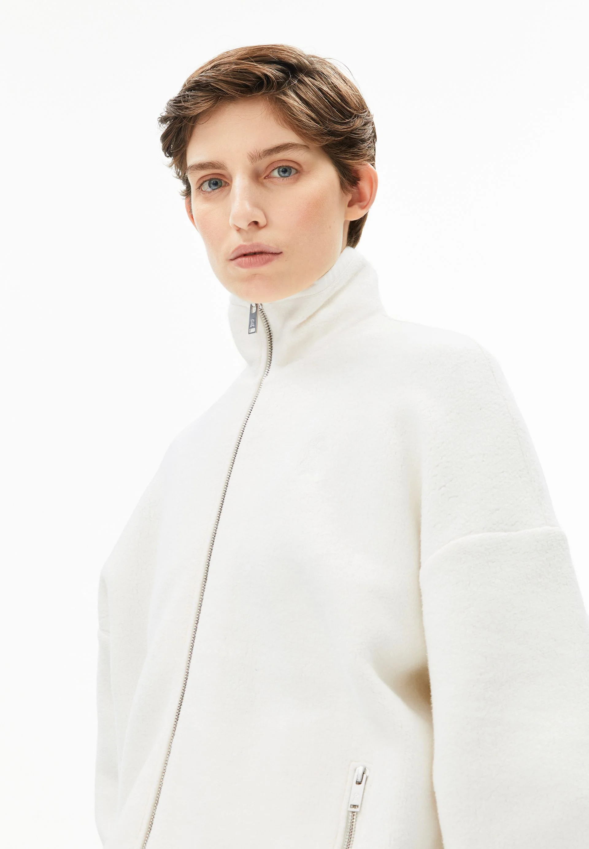 BAUMWOLL-FLEECEJACKE | oatmilk - Image 3