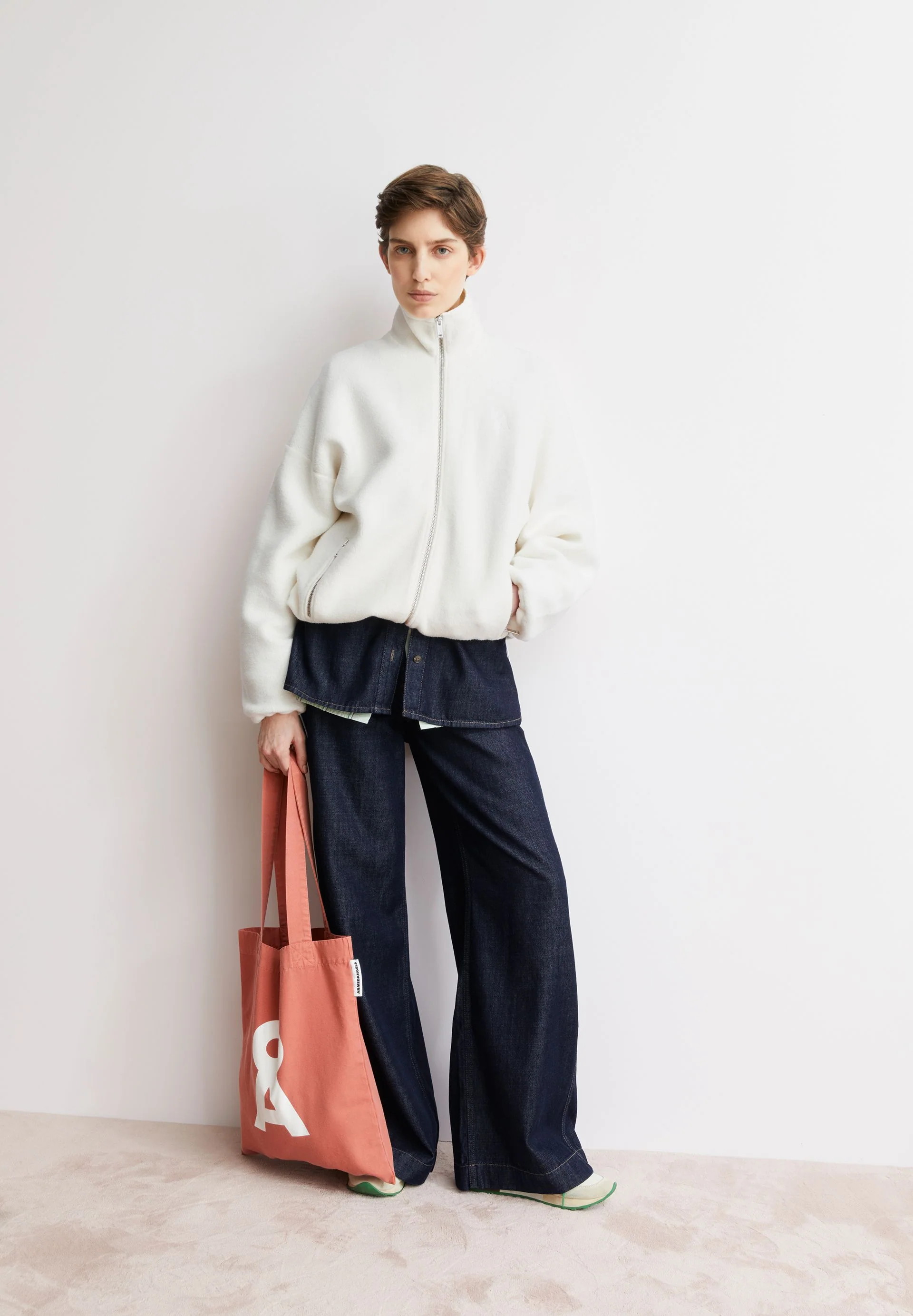 BAUMWOLL-FLEECEJACKE | oatmilk - Image 4
