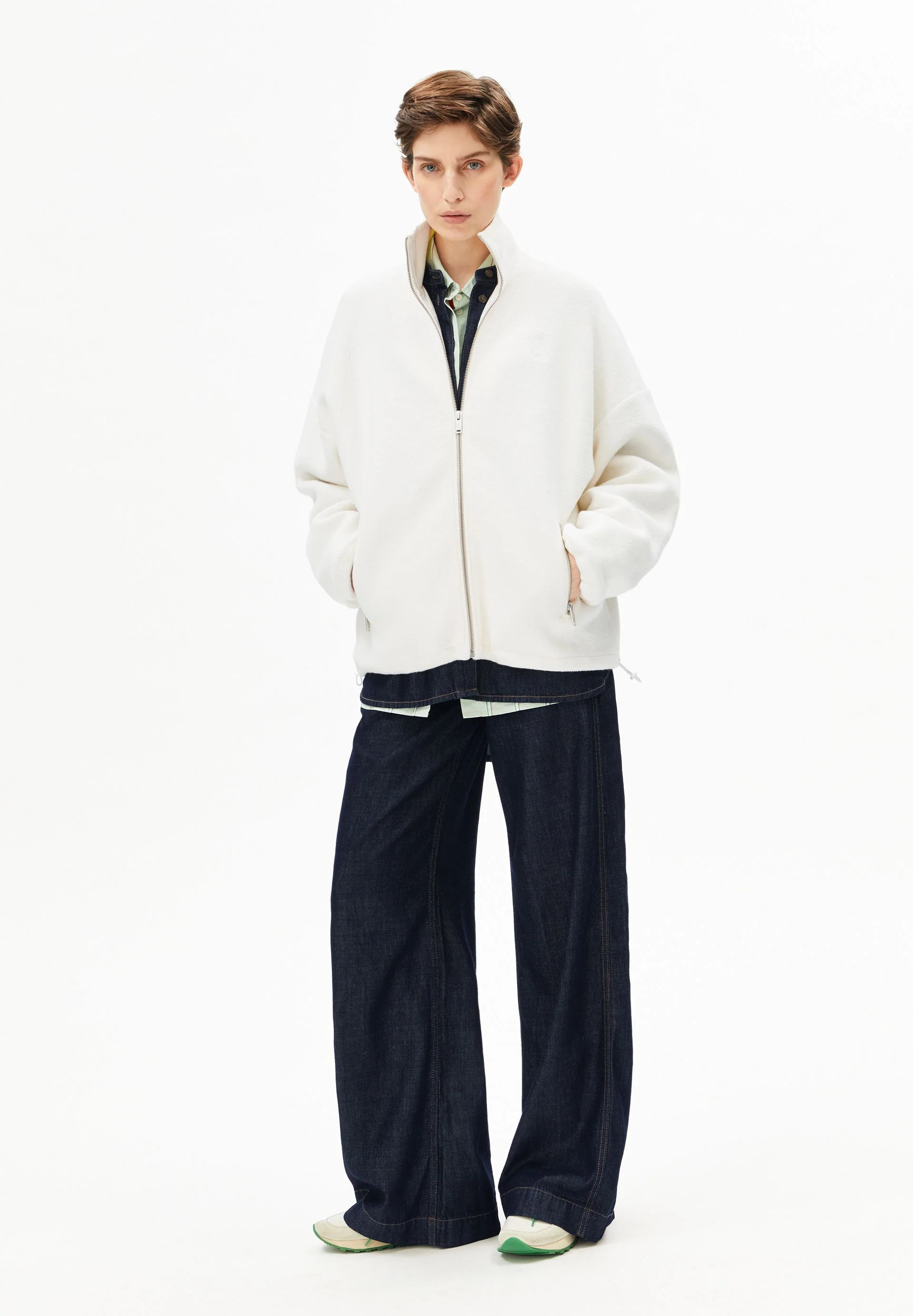 BAUMWOLL-FLEECEJACKE | oatmilk - Image 5