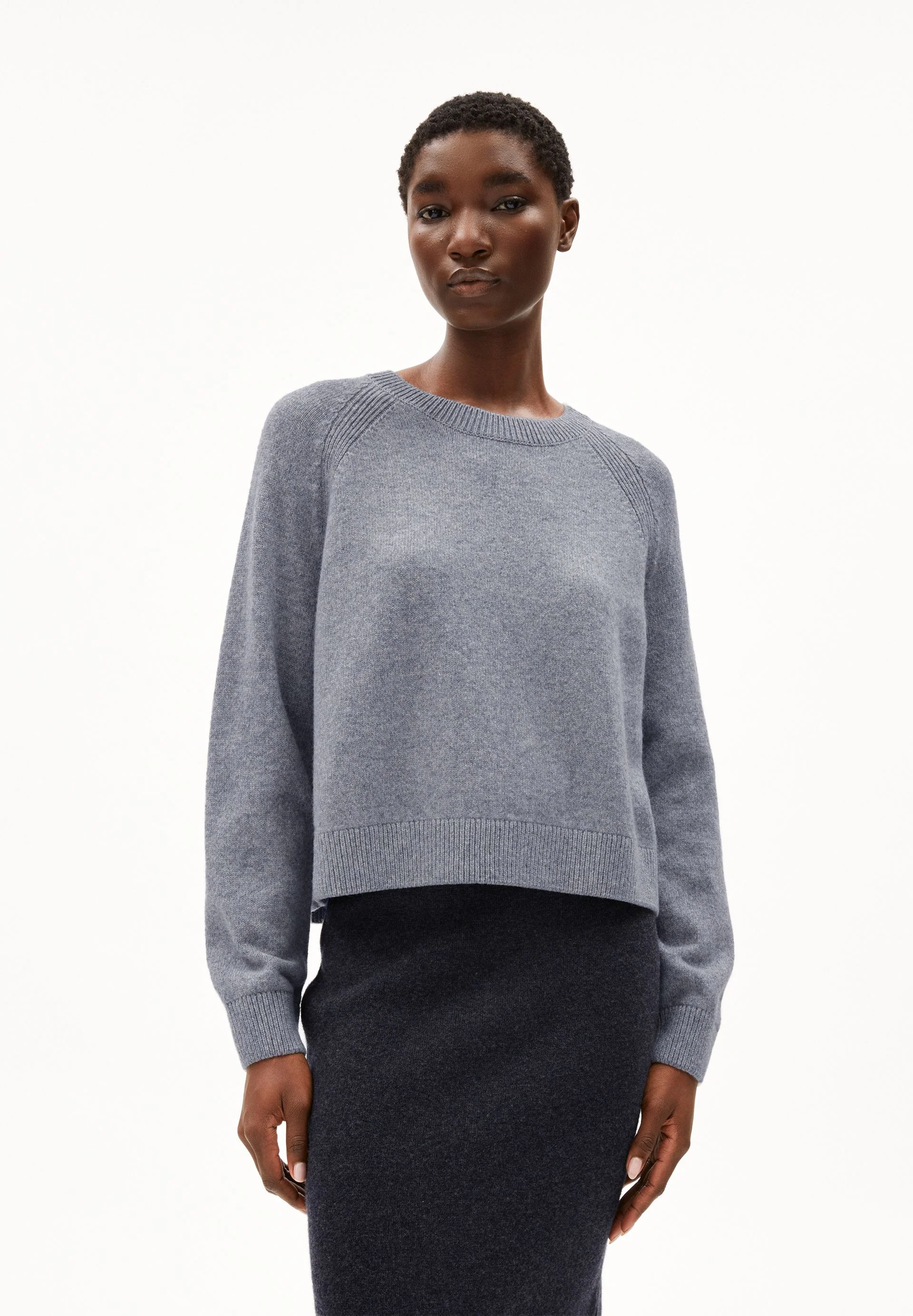 DILIRIAA REGLANA STRICKPULLOVER | light grey melange