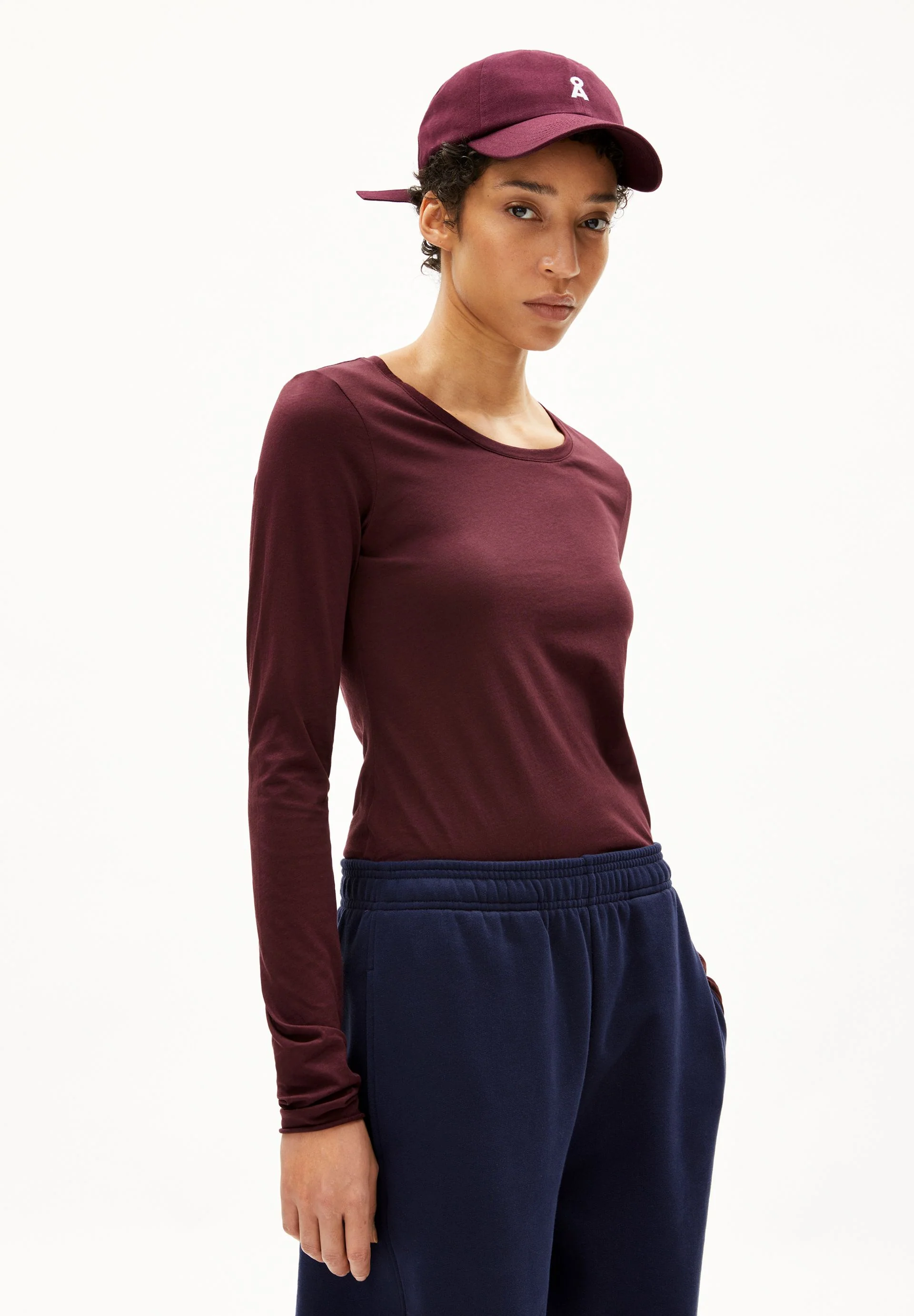 EINIAARA SOFT LANGARMSHIRT | dark cranberry