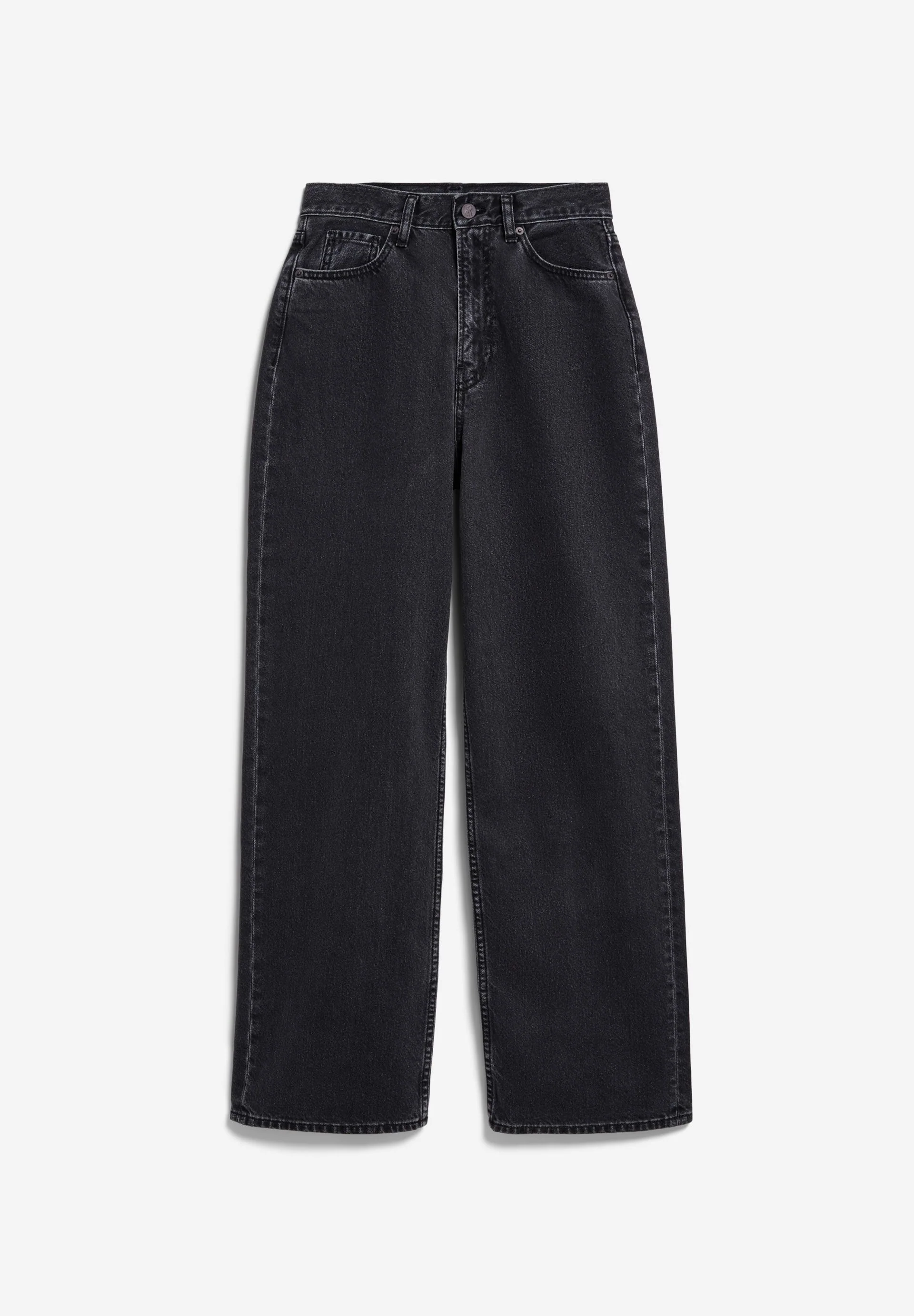 ENIJAA HIGH WAIST WIDE JEANS | ebony black - Image 7