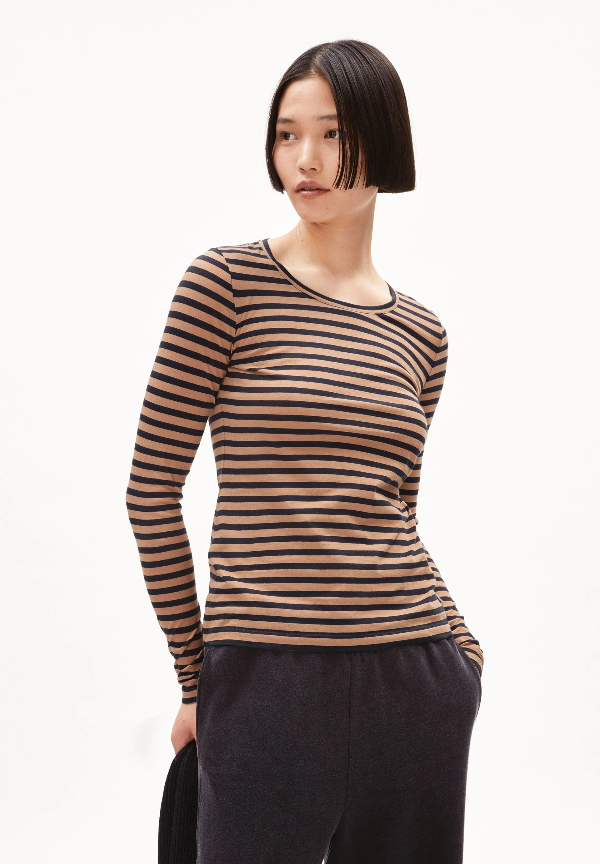 ENRICCAA STRIPES | cinnamon dust-night sky