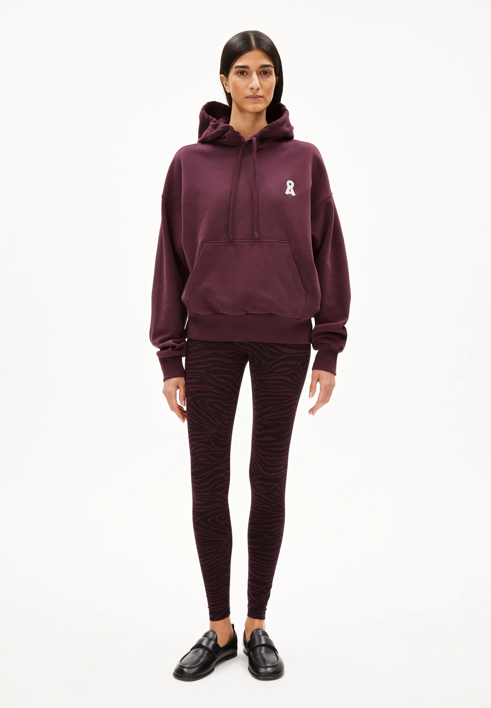FARIBAA ZEBRARAA LEGGINGS | dark cranberry - Image 5