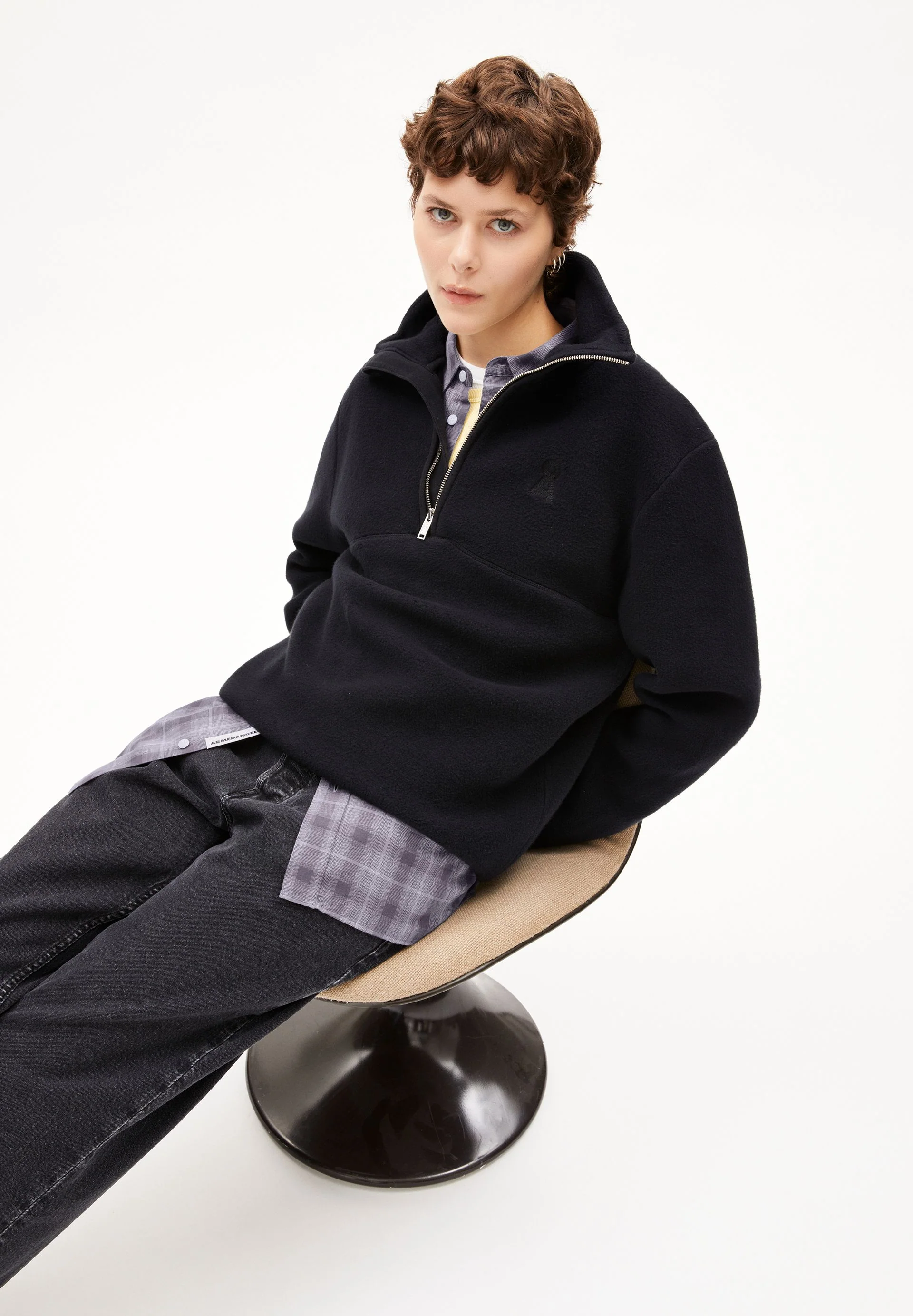 HAARLEENAA BAUMWOLL-FLEECE | black - Image 4