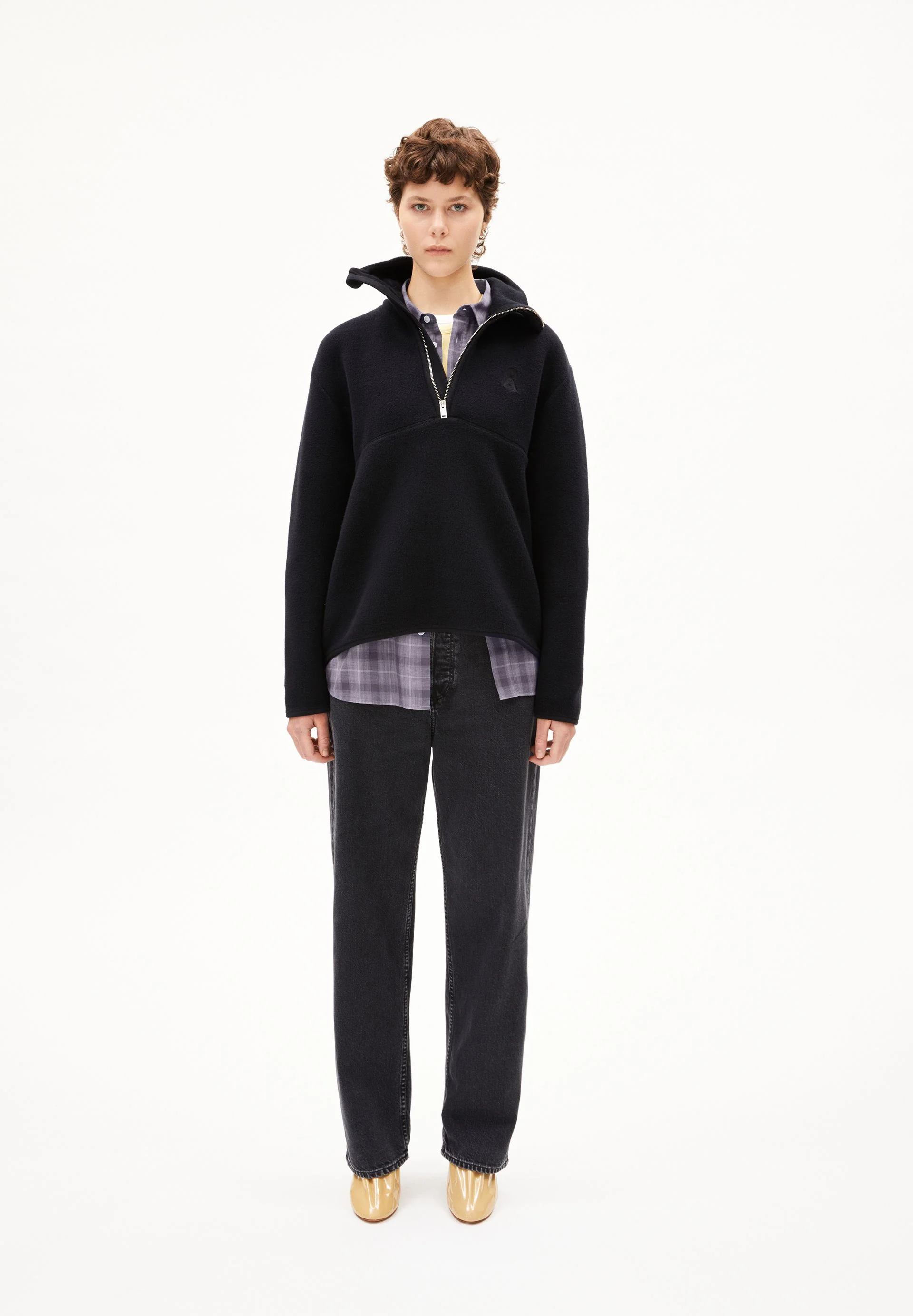 HAARLEENAA BAUMWOLL-FLEECE | black - Image 5