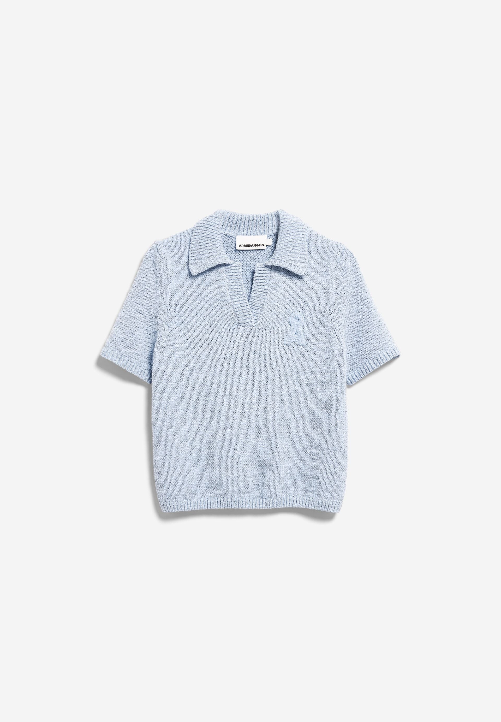ICONIC Å BAUMWOLL-POLO-STRICKPULLOVER | mistblue - Image 6