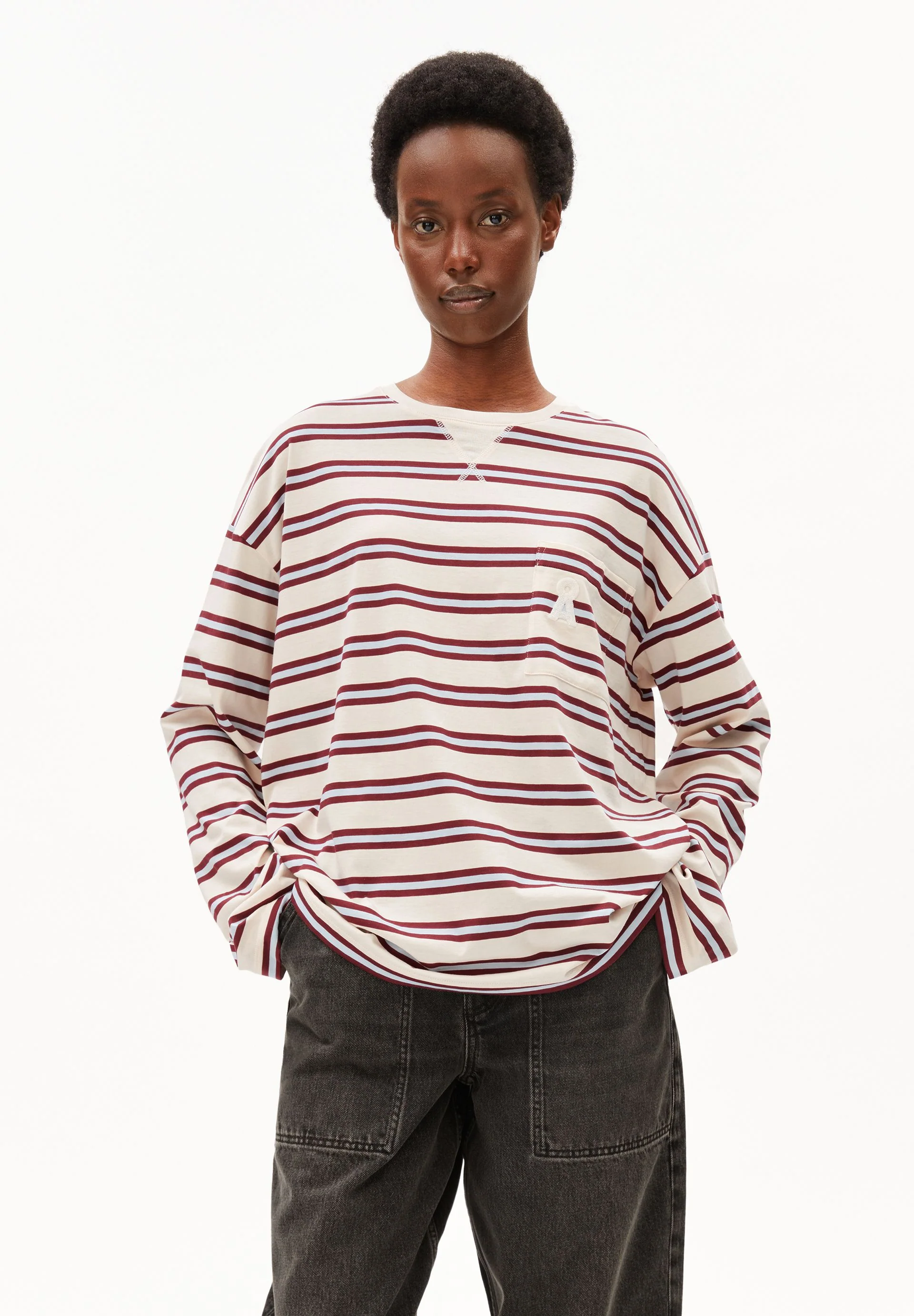 ICONIC Å FIETAA GESTREIFTES LANGARMSHIRT