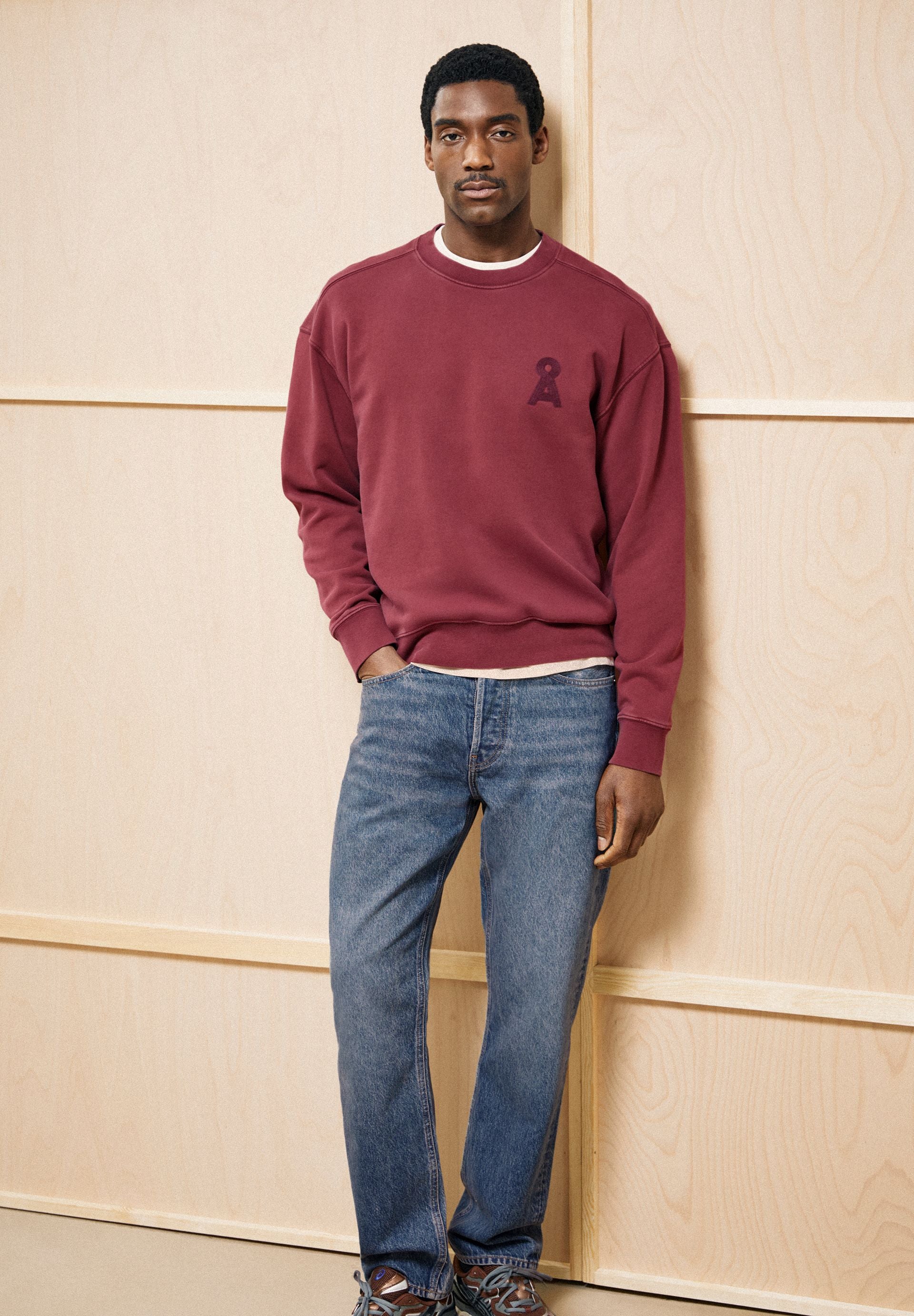 ICONIC Å GMT DYE SWEATSHIRT | velvet red washed - Image 4