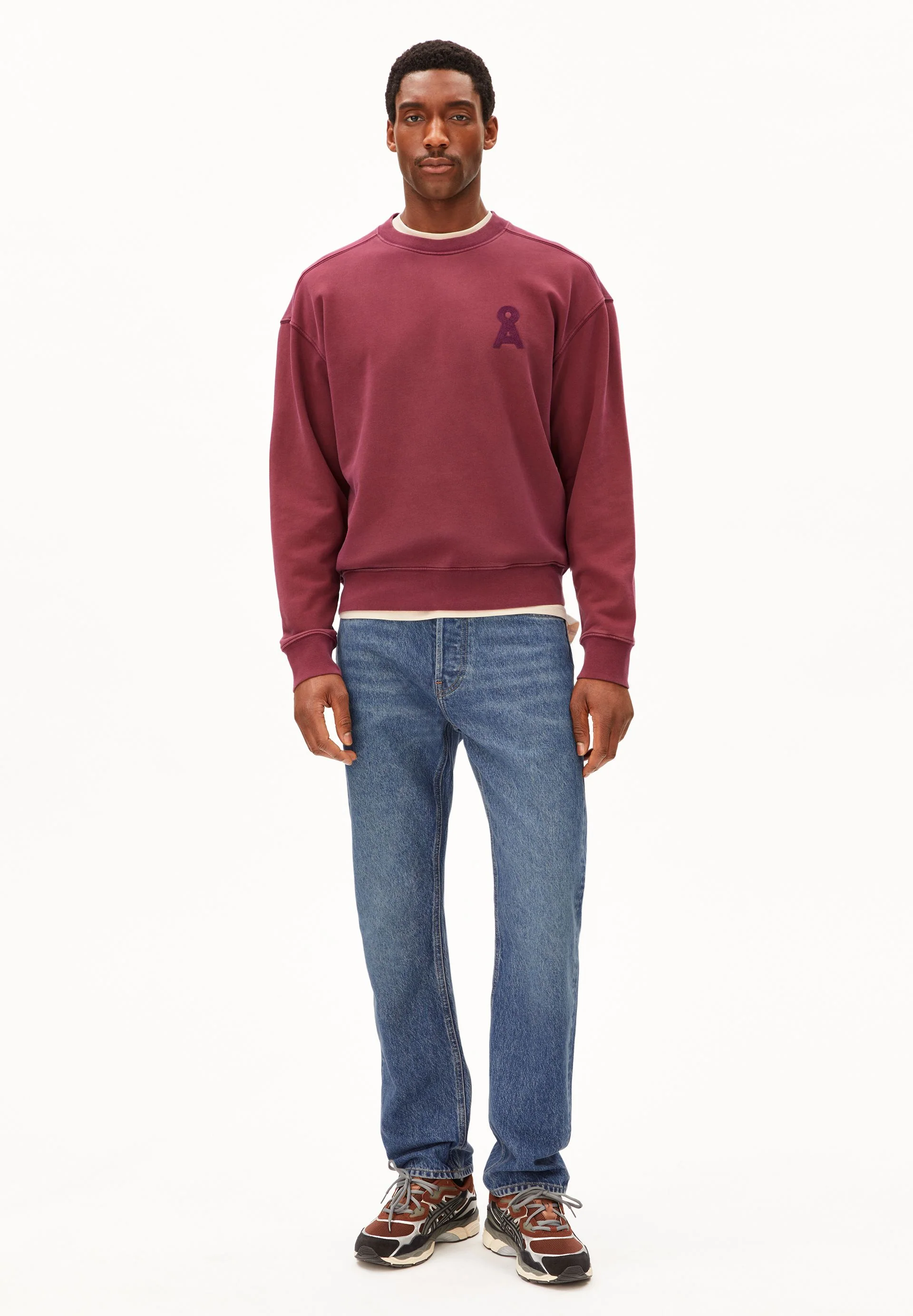 ICONIC Å GMT DYE SWEATSHIRT | velvet red washed - Image 5
