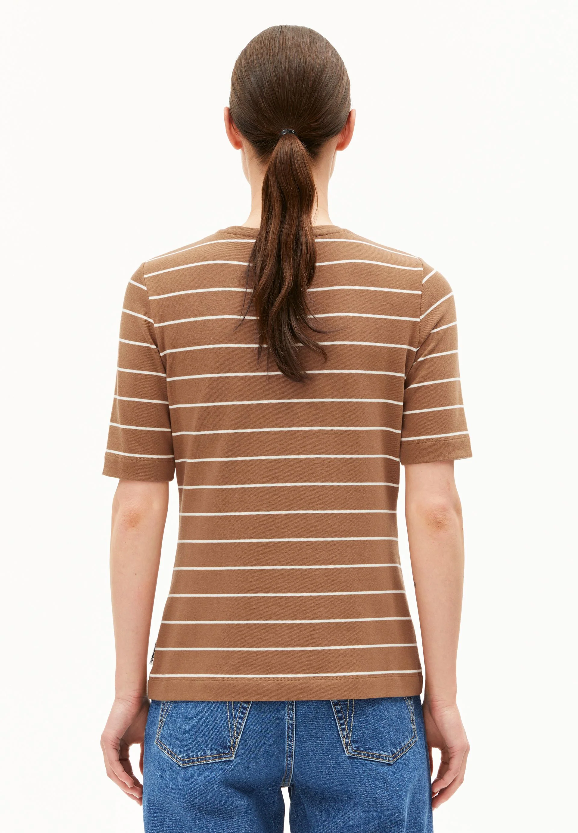 JAANISARA GESTREIFTES T-SHIRT | pale umber-oatmilk - Image 2