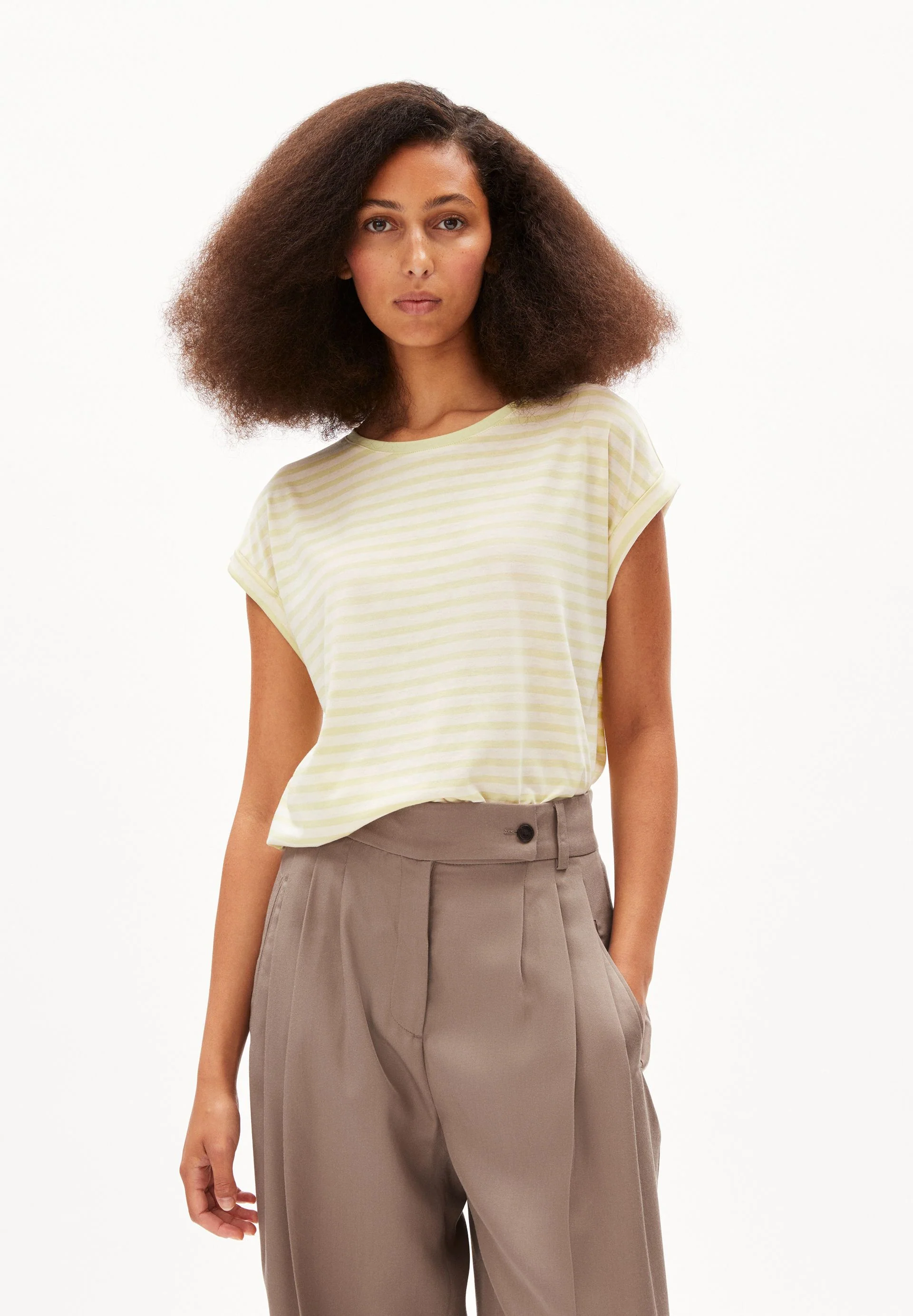 JILAANA STRIPES | pastel green-oatmilk