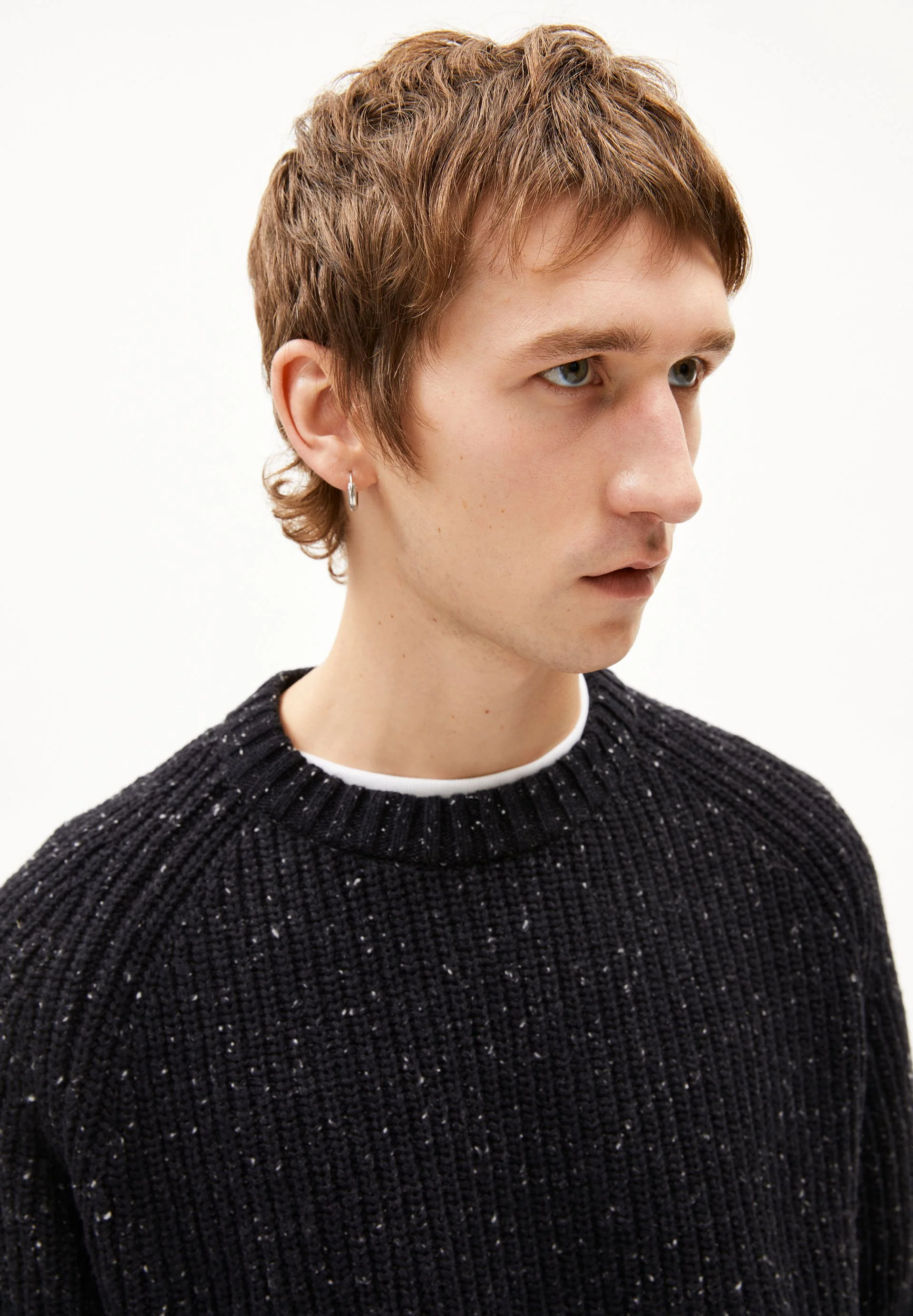 KIAANO TWEED-STRICKPULLOVER | black-oatmilk tweed - Image 3