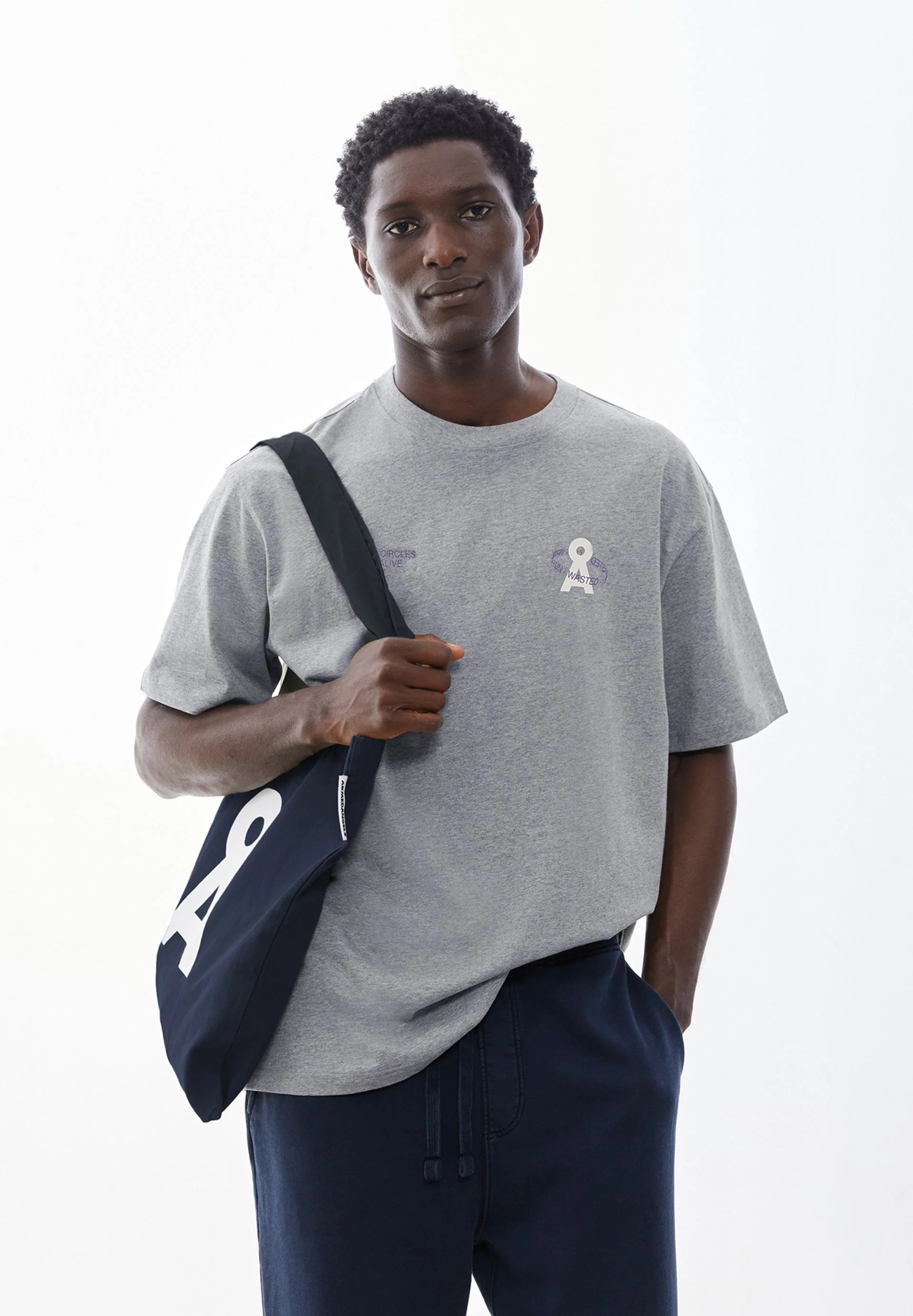 MAARKOS UN-WASTED T-SHIRT | silver melange - Image 4