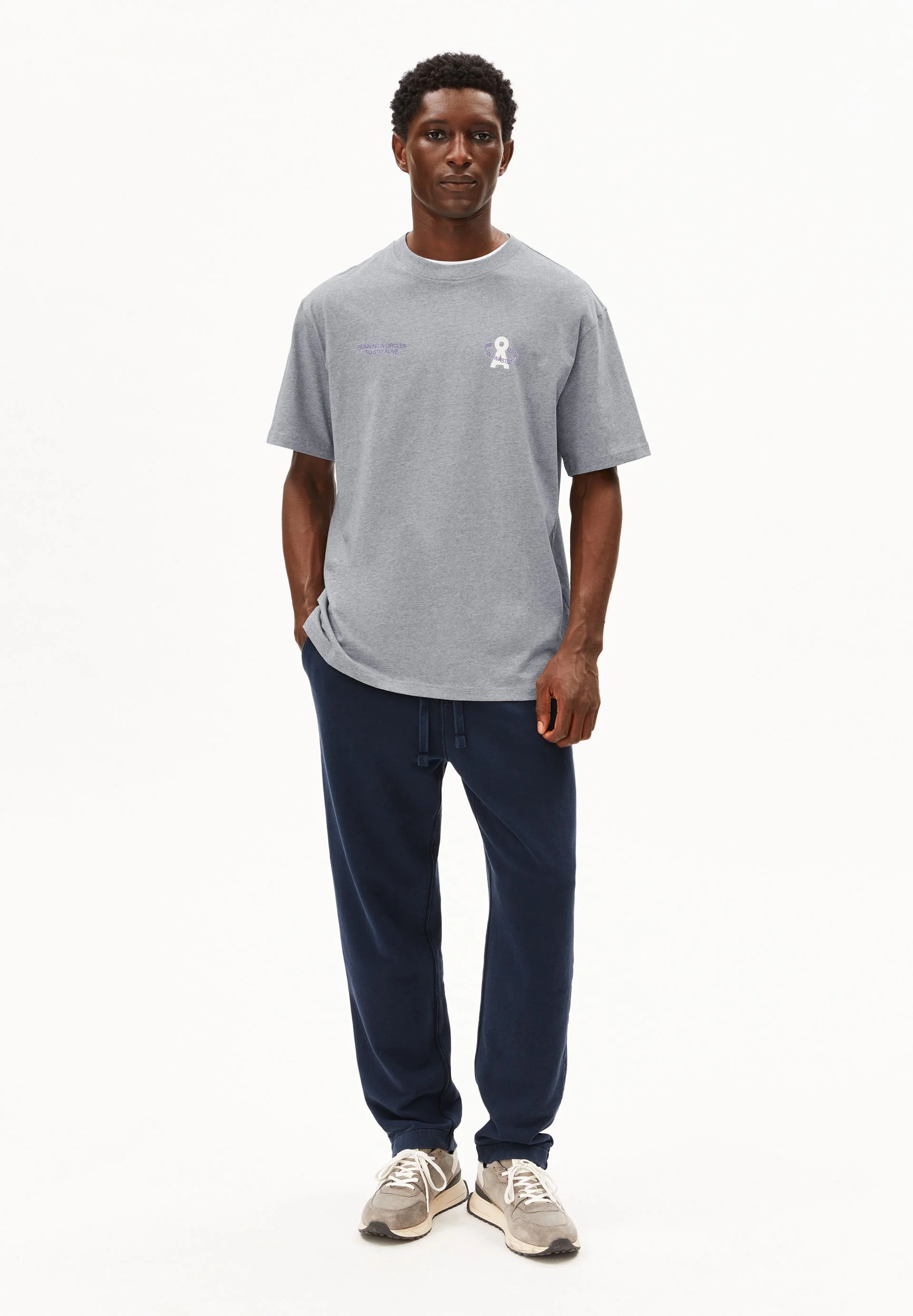 MAARKOS UN-WASTED T-SHIRT | silver melange - Image 5