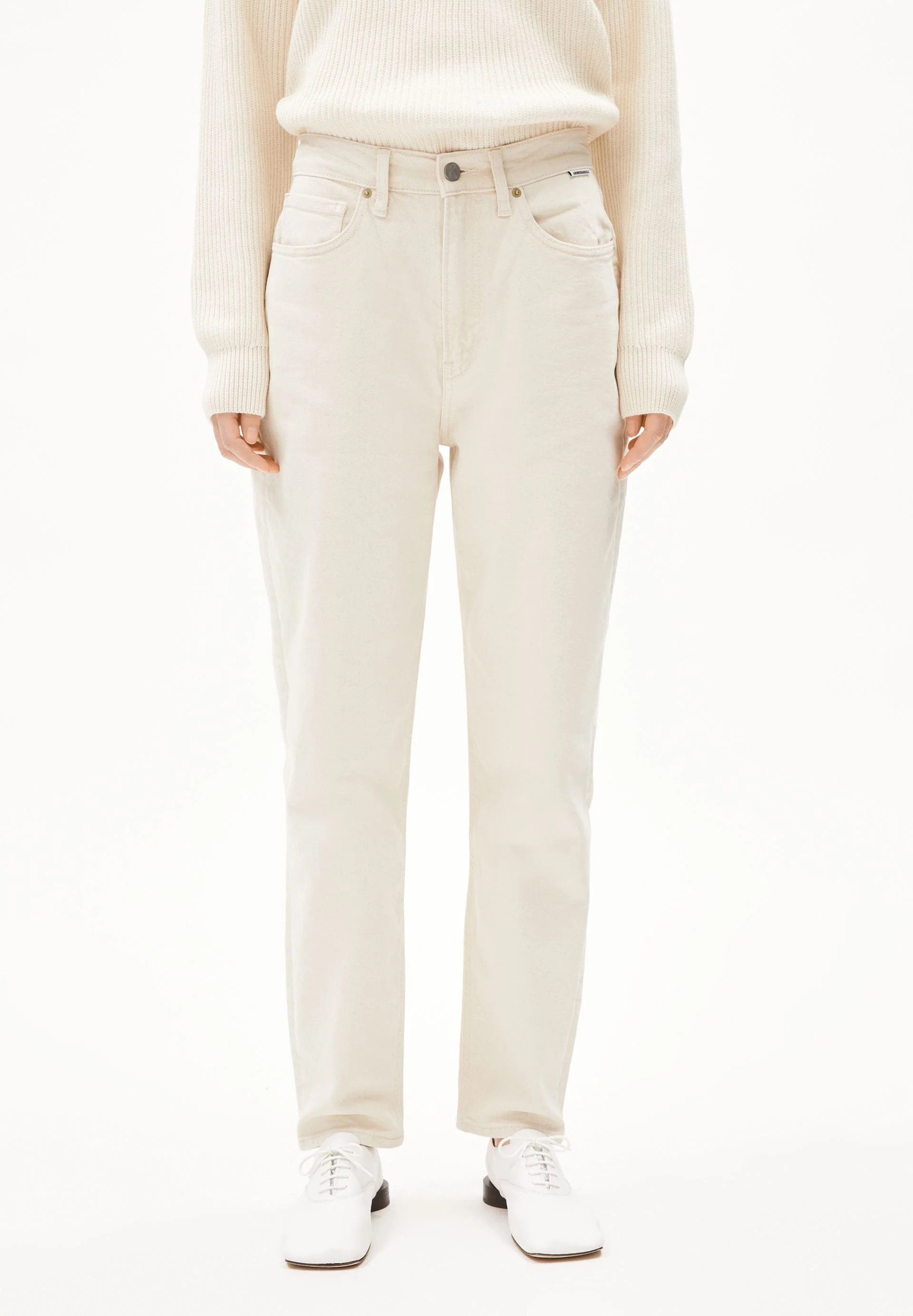 MAIRAA HIGH WAIST MOM JEANS | undyed