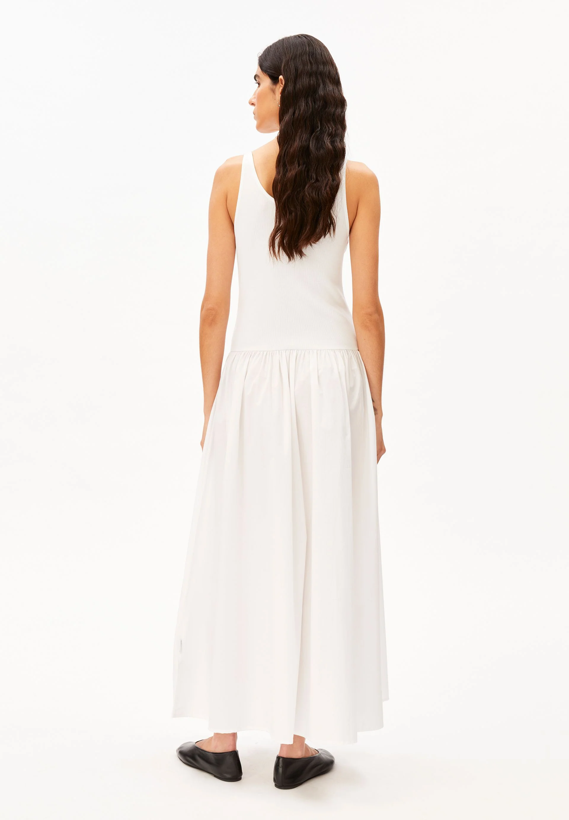 MATERIAL-MIX KLEID | white - Image 2
