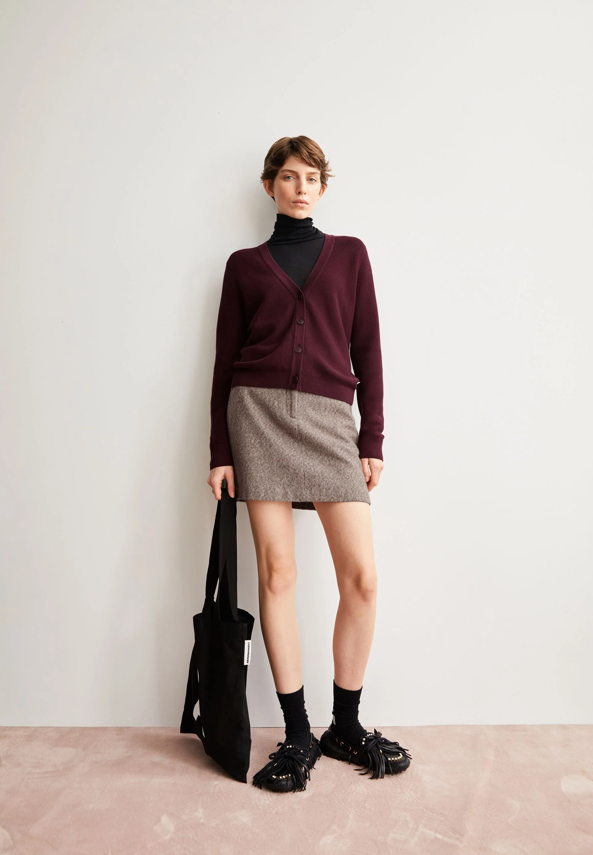 MENAAL LINKS LINKS CARDIGAN | dark cranberry - Image 4