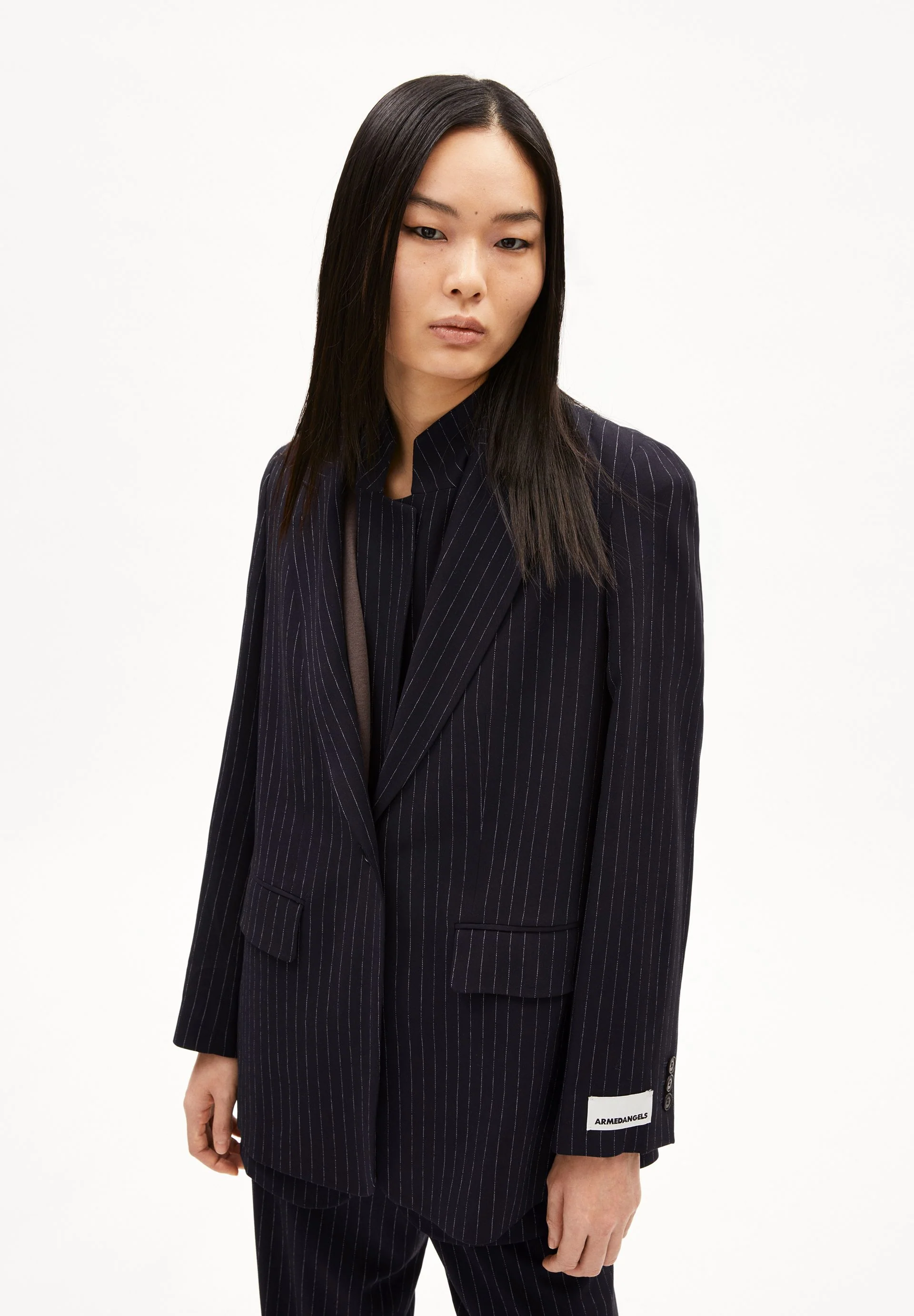 MIKAALA PINSTRIPE | night sky-white