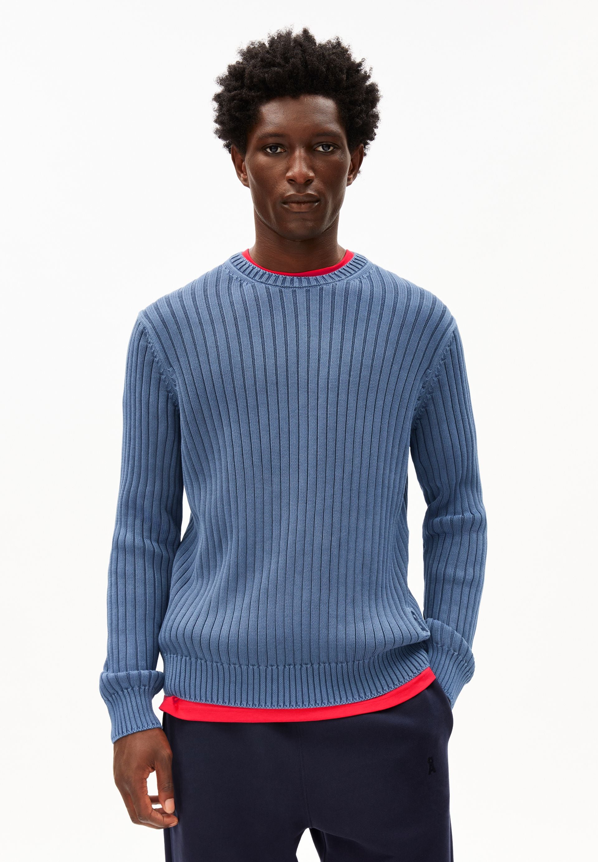 PIGMENT DYE RIB KNIT SWEATER - Image 2