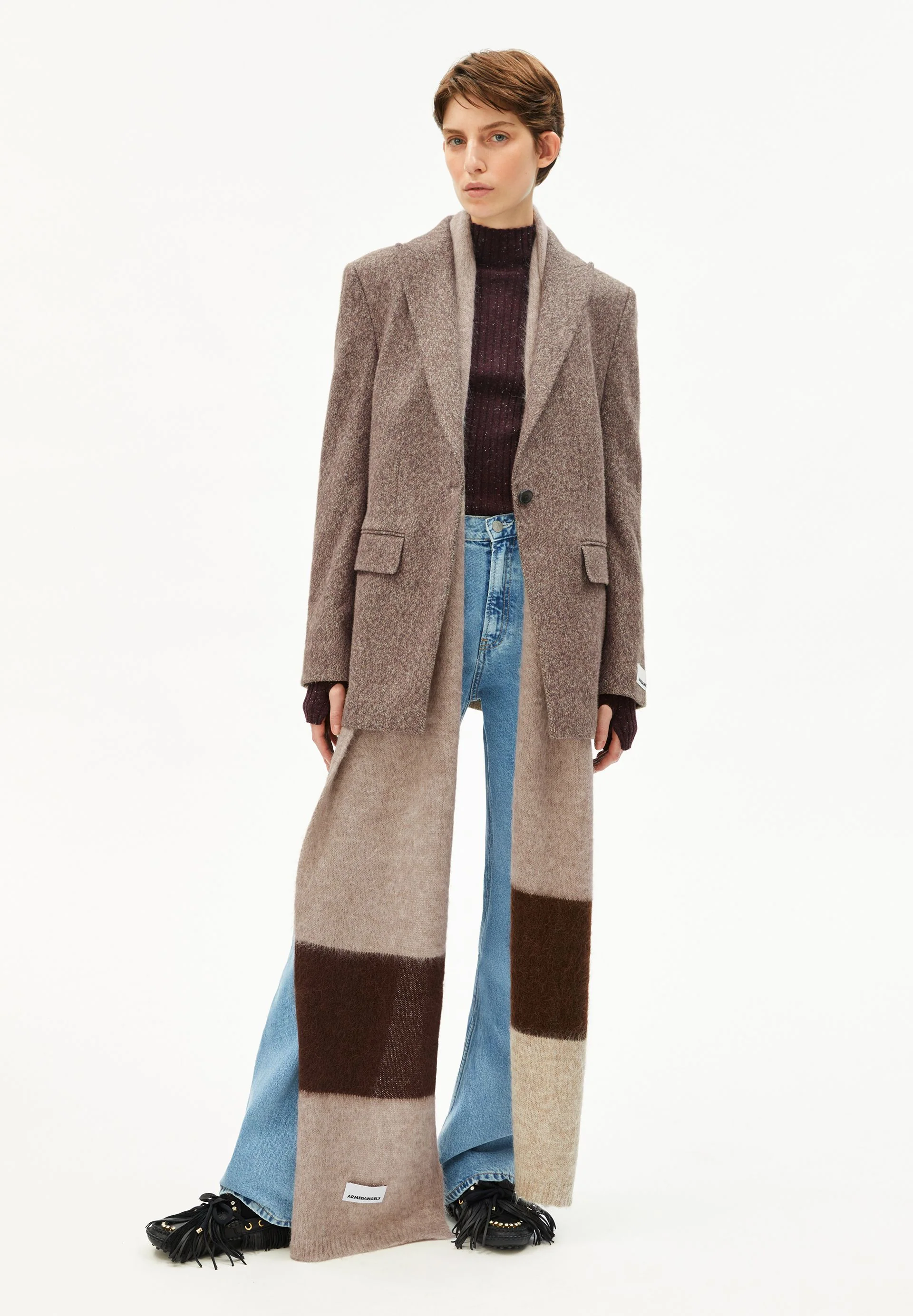 SAABE STRIPED UN-WASTED | light caramel melange