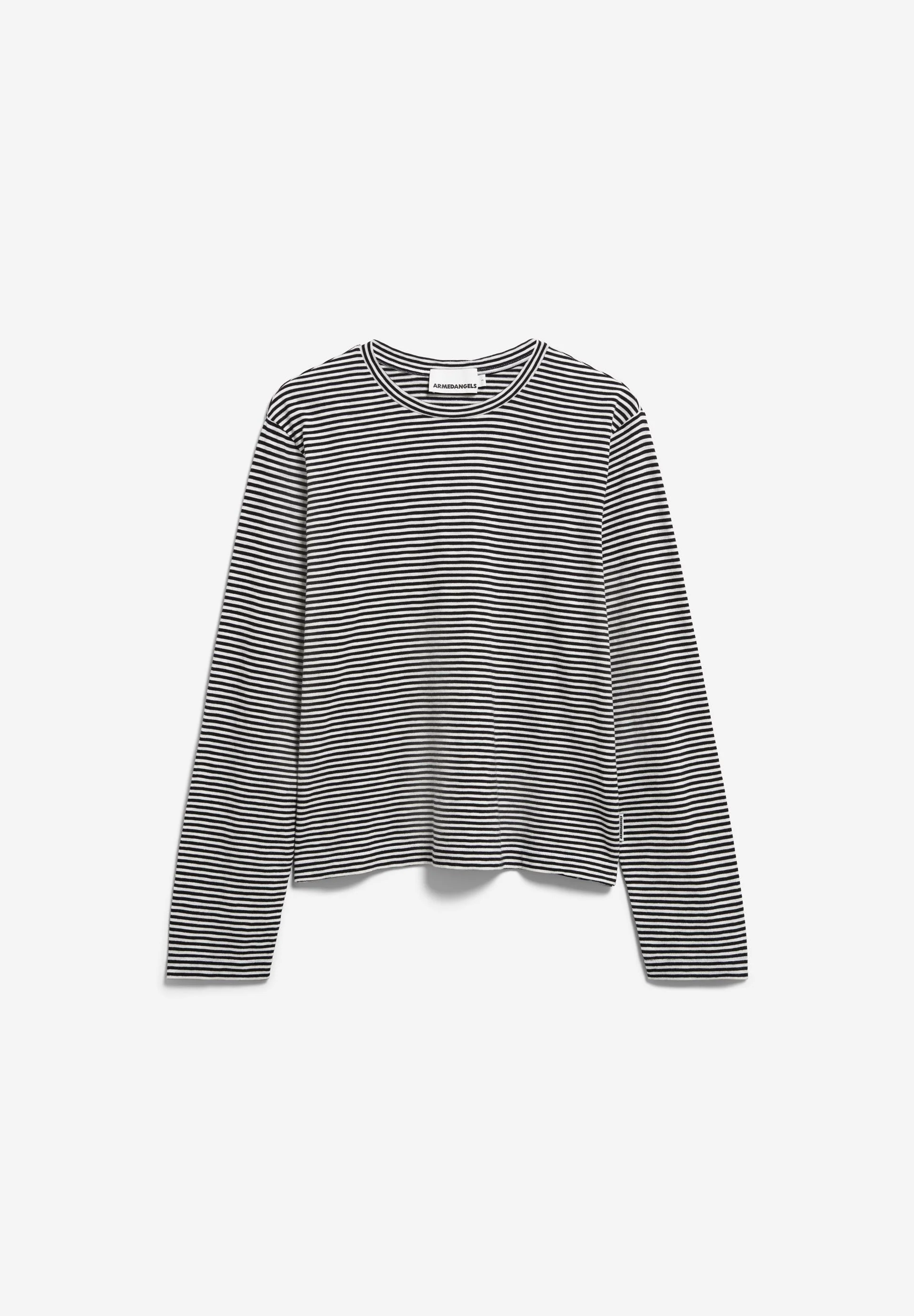 SLUB JERSEY GESTREIFTES LANGARMSHIRT