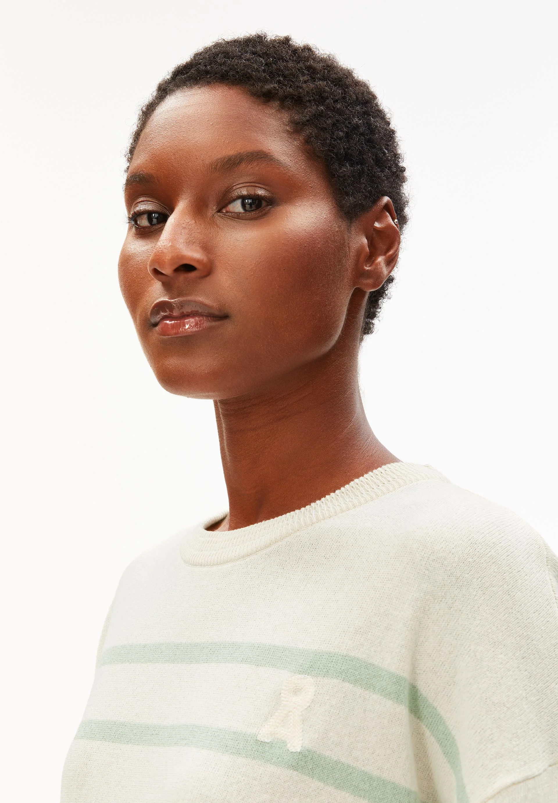 GESTREIFTER LEINEN-MIX PULLOVER | undyed-foam - Image 3