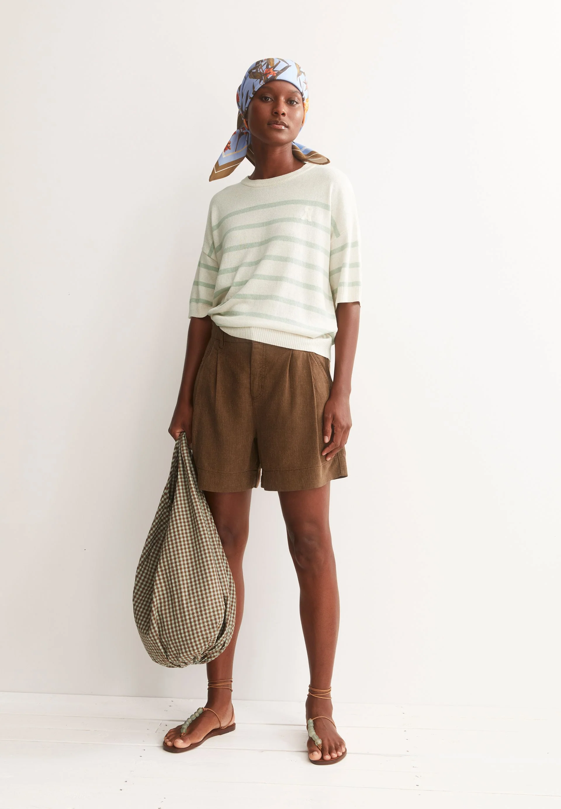 GESTREIFTER LEINEN-MIX PULLOVER | undyed-foam - Image 4