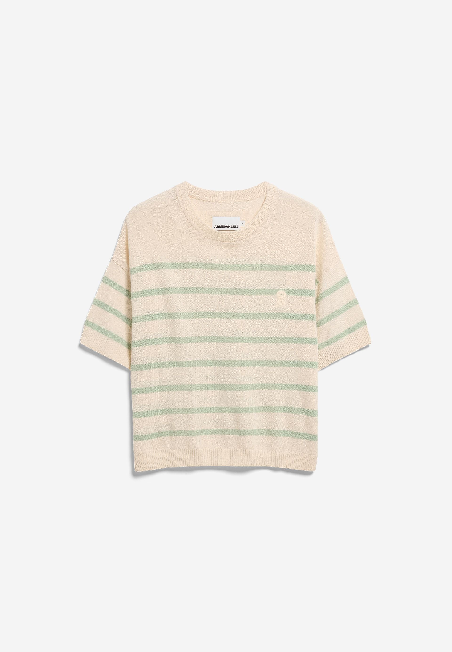 GESTREIFTER LEINEN-MIX PULLOVER | undyed-foam - Image 7