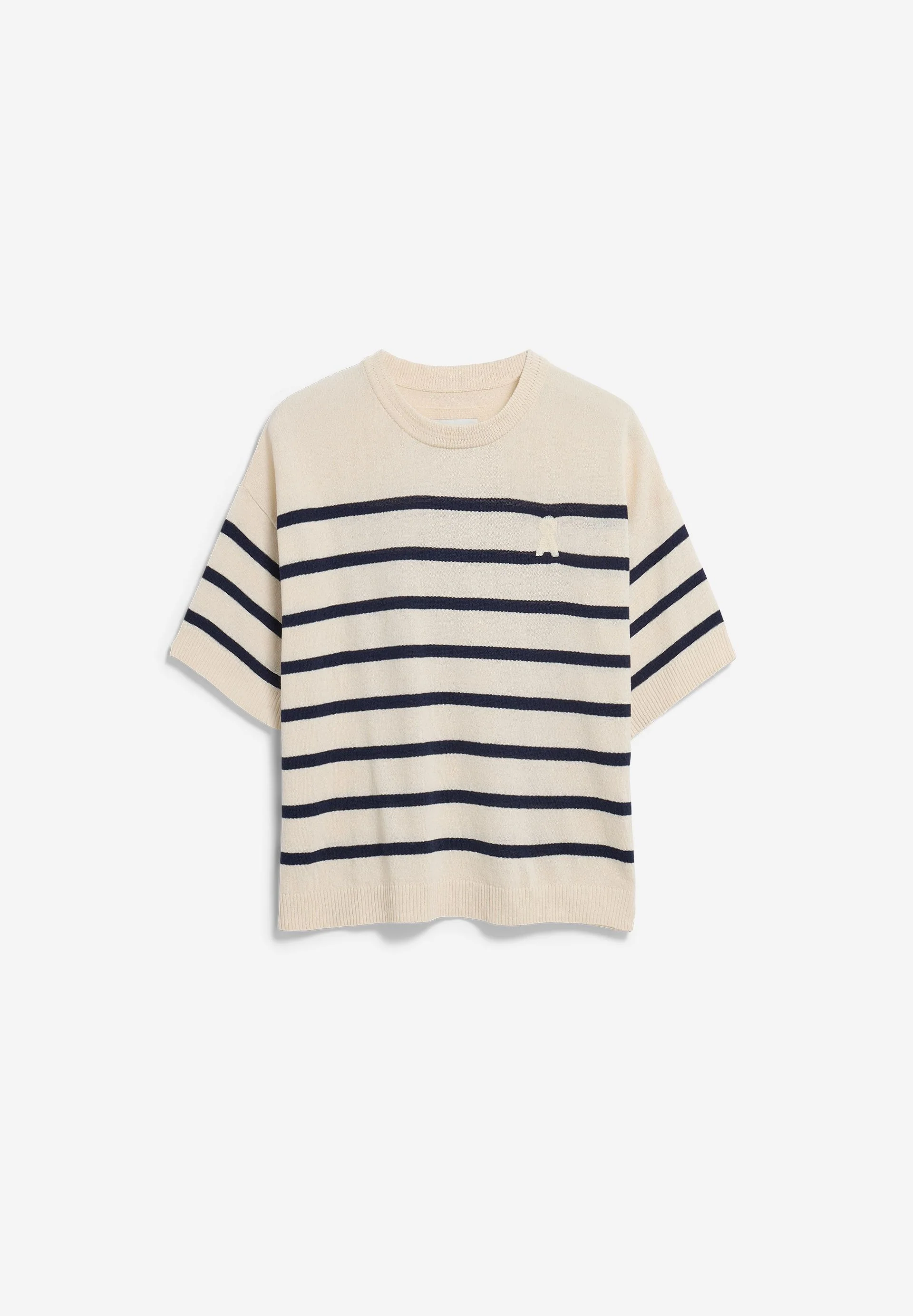 GESTREIFTER LEINEN-MIX PULLOVER | undyed-tinted navy - Image 6