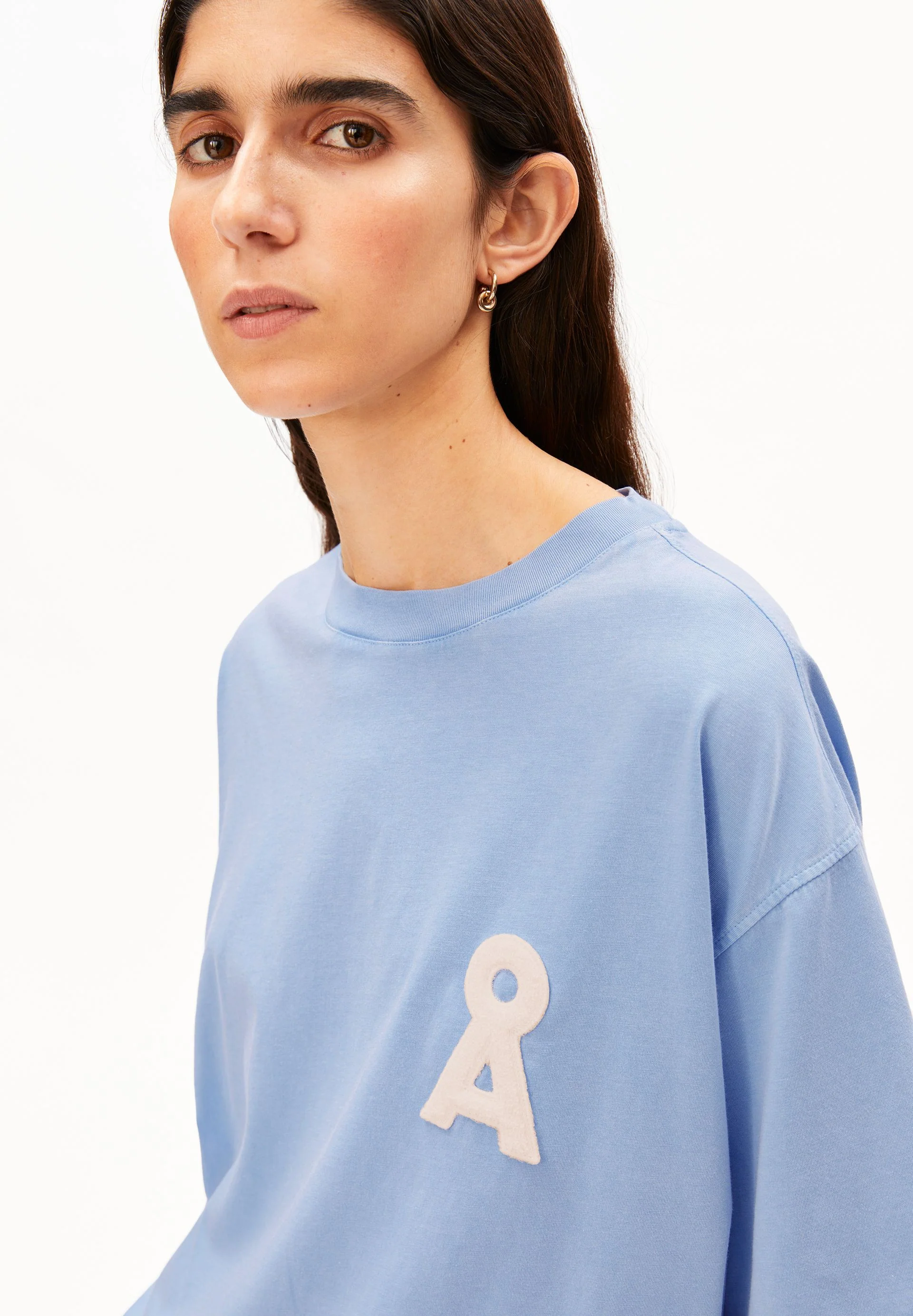 T-SHIRT MIT KORDELZUG | soft blue - Image 3