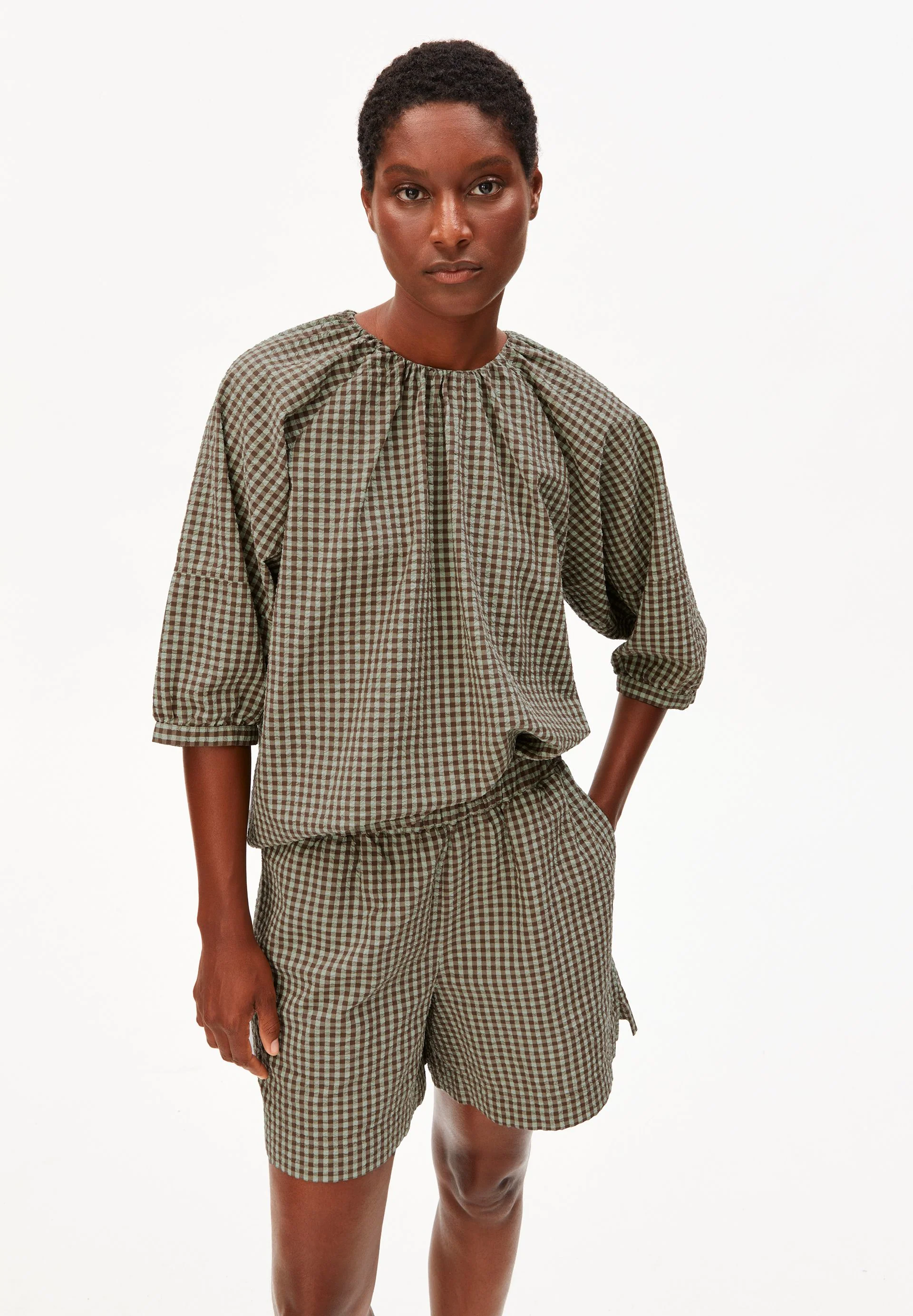 VICHY SEERSUCKER BLUSE