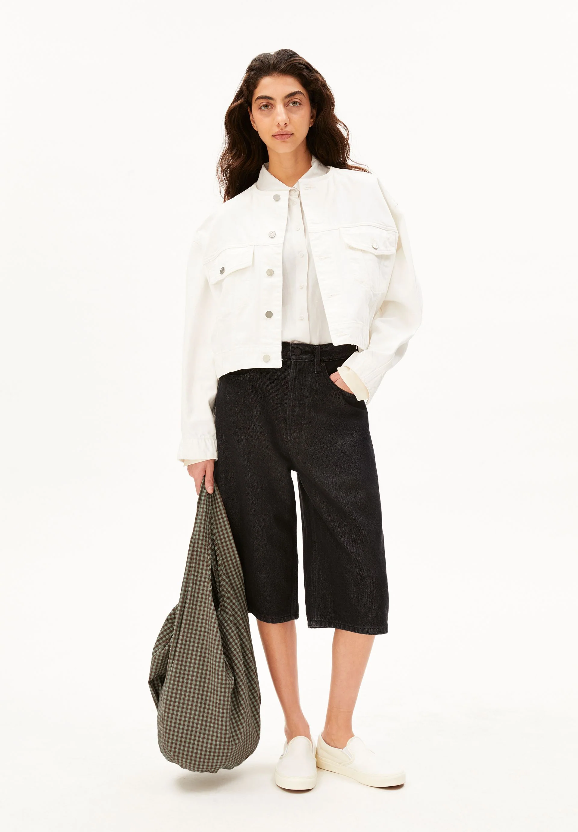 VICHY SEERSUCKER POUCH BAG W