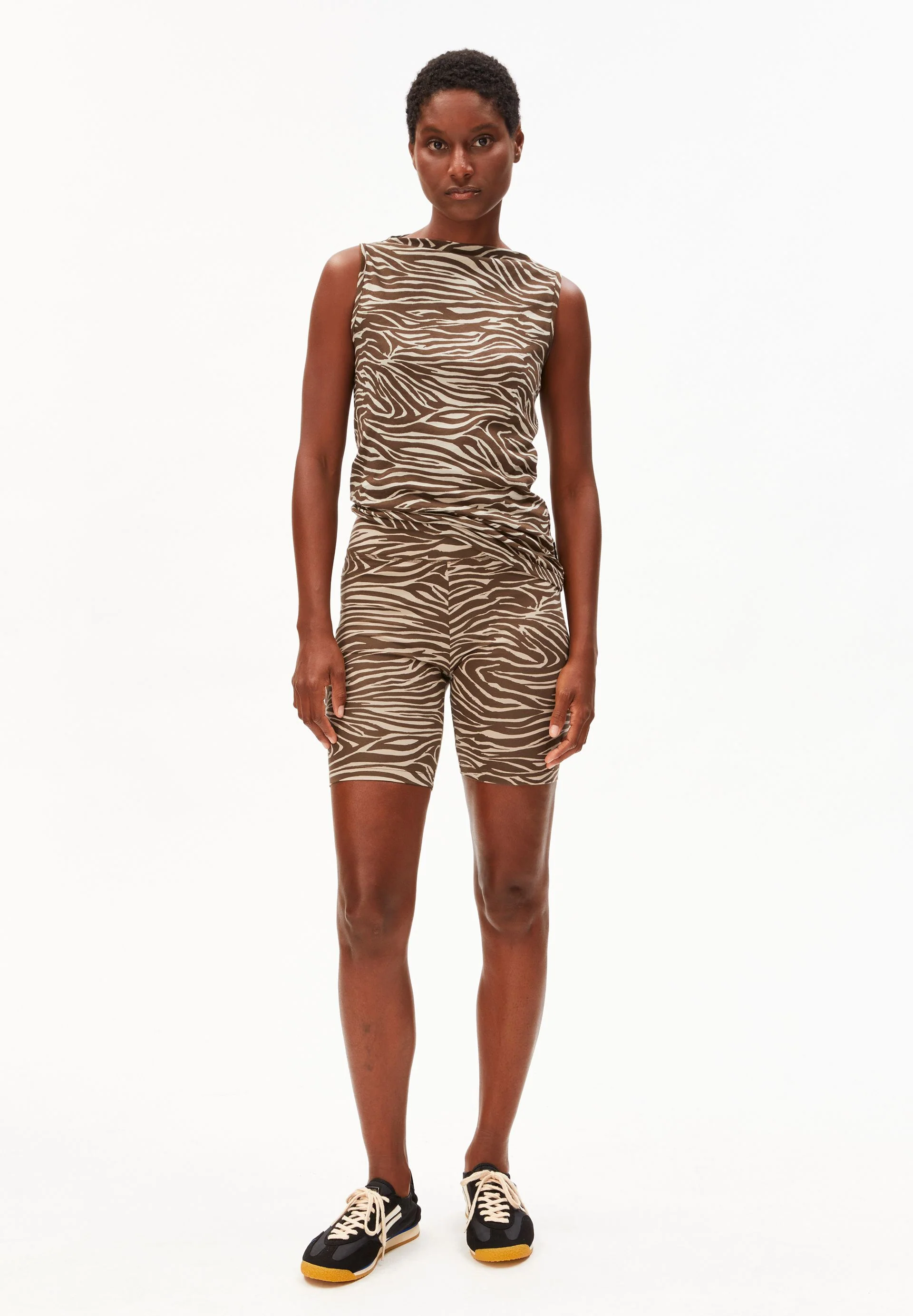 ZEBRA MUSTER U-BOOT-AUSSCHNITT TOP | sandstone - Image 5
